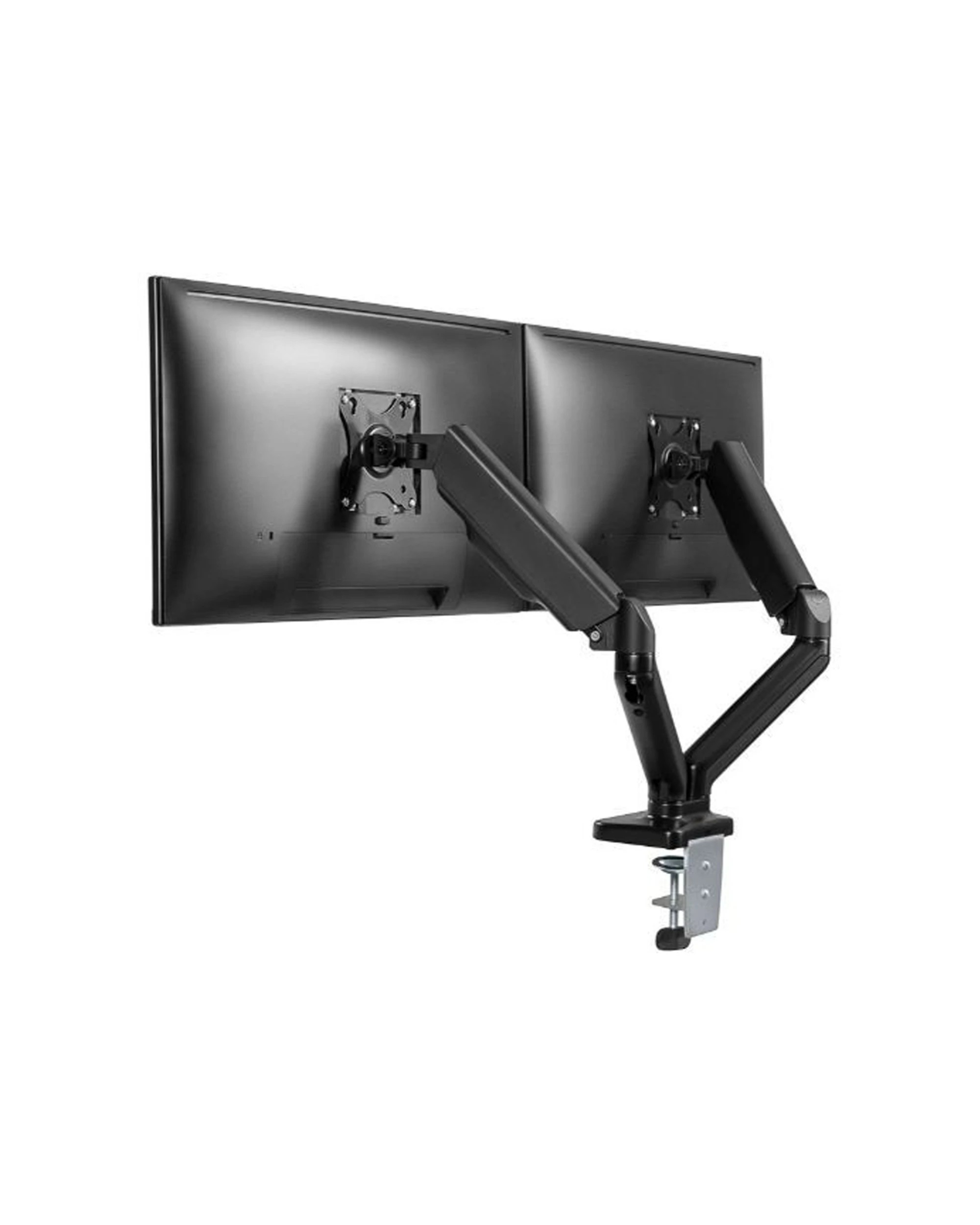 2 Goobay 43-81cm Dual Monitor Mount With Gas Spring Adjustable Ergonomic Desk - Black, 2 of 2