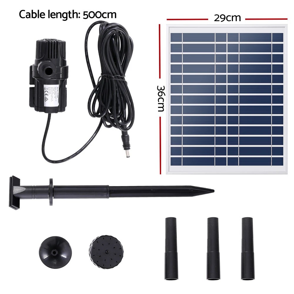 2 Gardeon Solar Pond Pump Submersible Water Fountain Kit 9.8FT - Black, 2 of 6