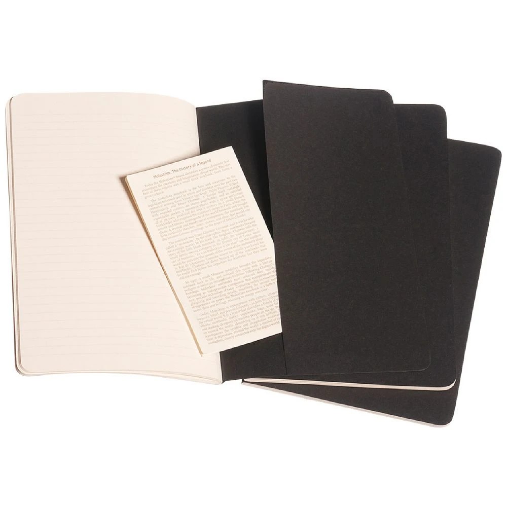 6 Moleskine Cahier Ruled Notebook Large Black 3 Pack, 6 of 7