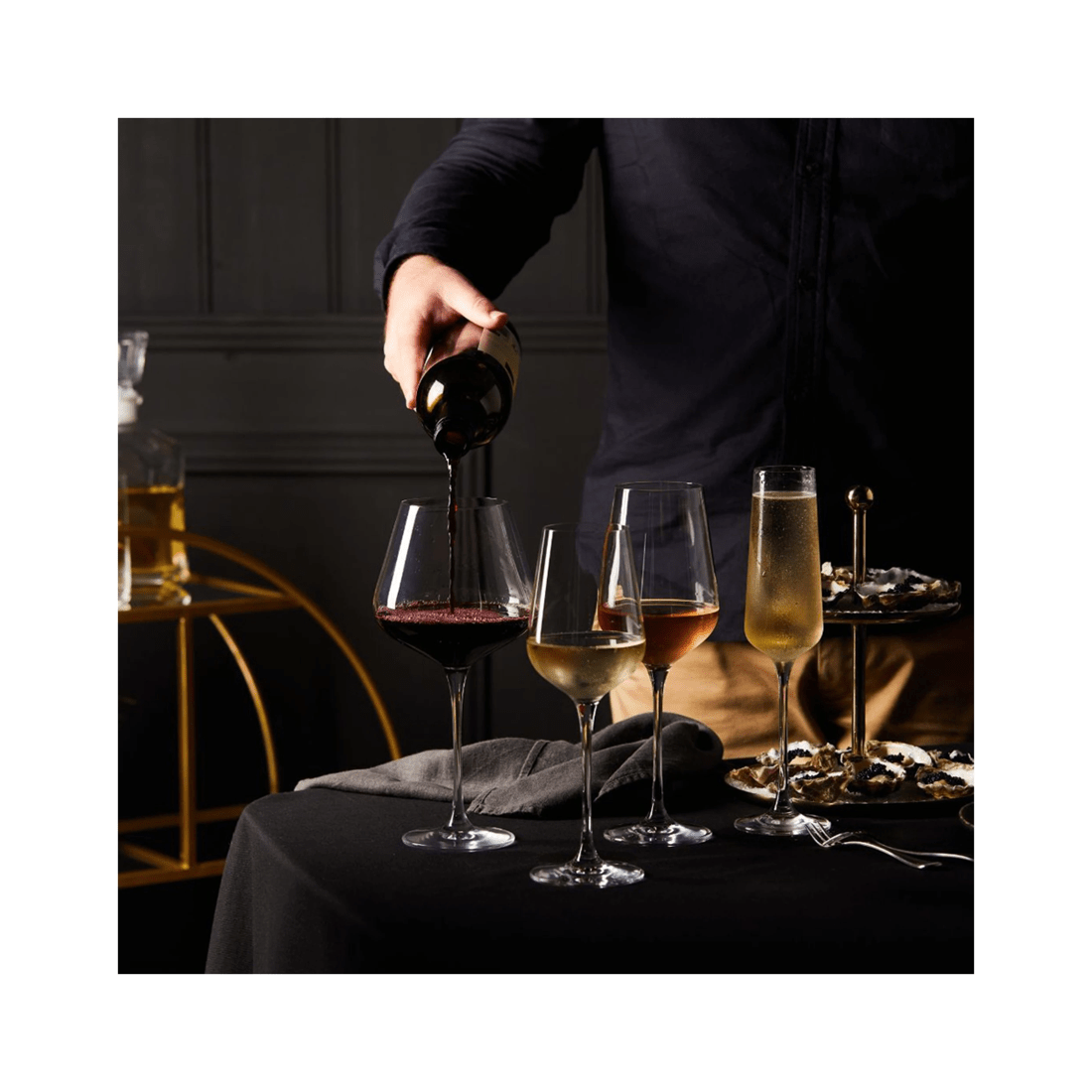 3 6pc Stanley Rogers Barossa Bordeaux 860ml Wine Glass Stemmed Crystal Cup Set
 - Clear, 3 of 4