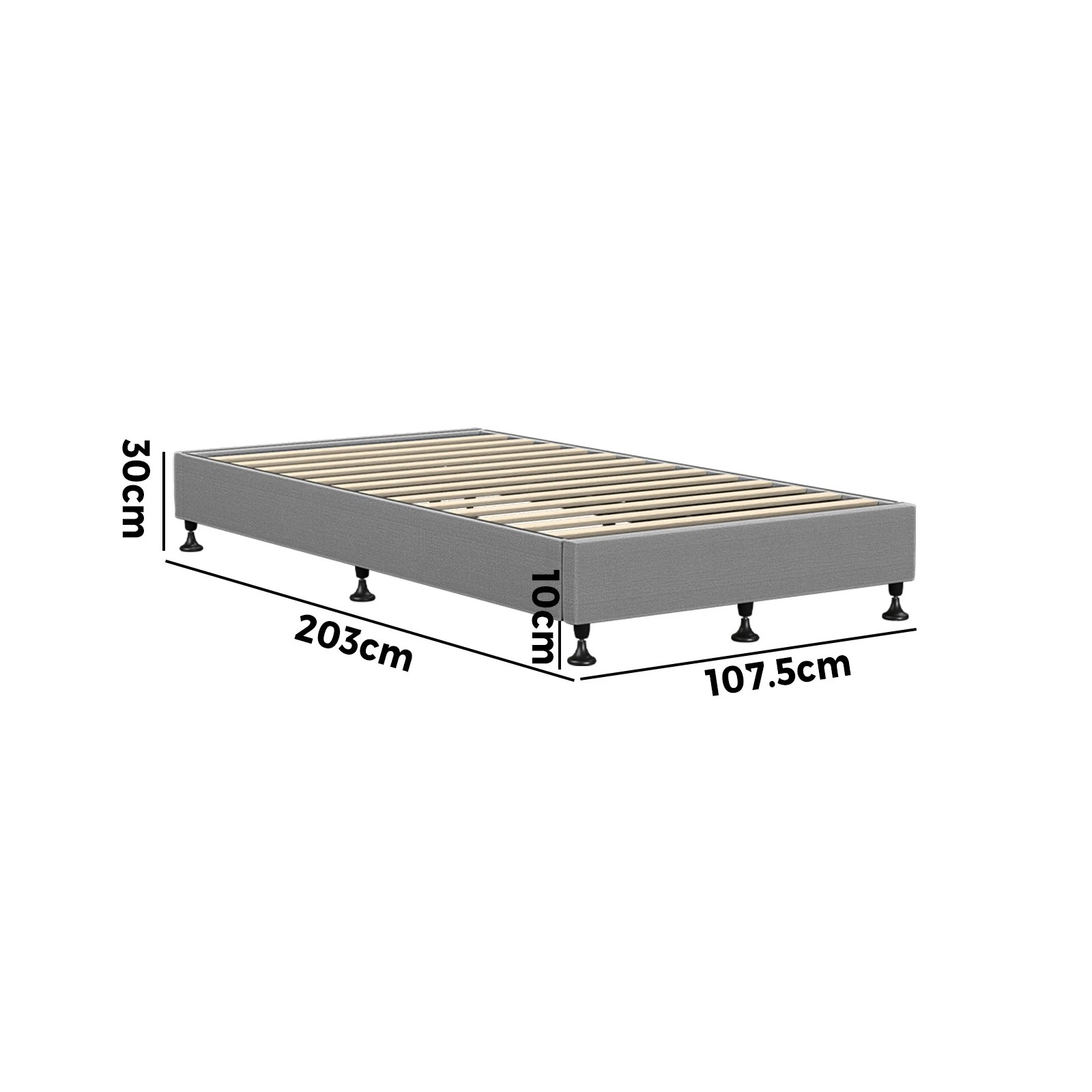 10 Oikiture King Single Bed Base Platform
 - Grey, 10 of 10
