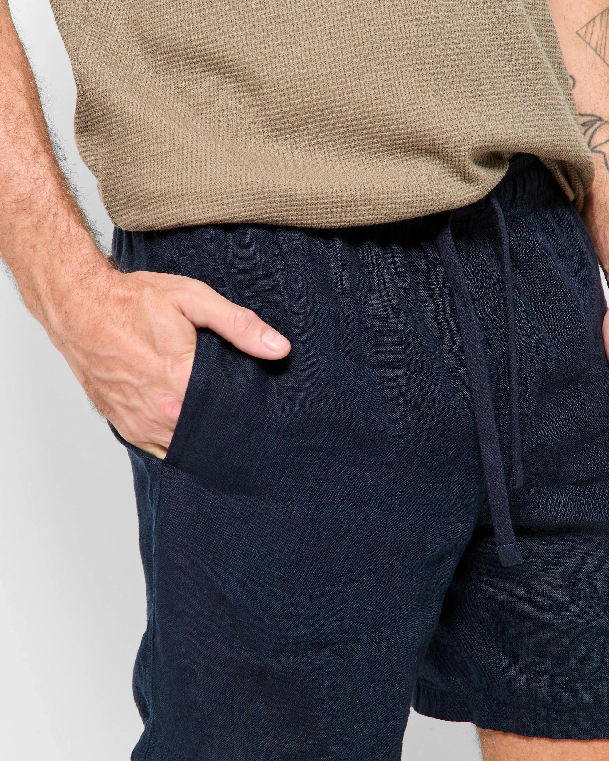 5 Target European Linen Shorts BLUE, 5 of 6