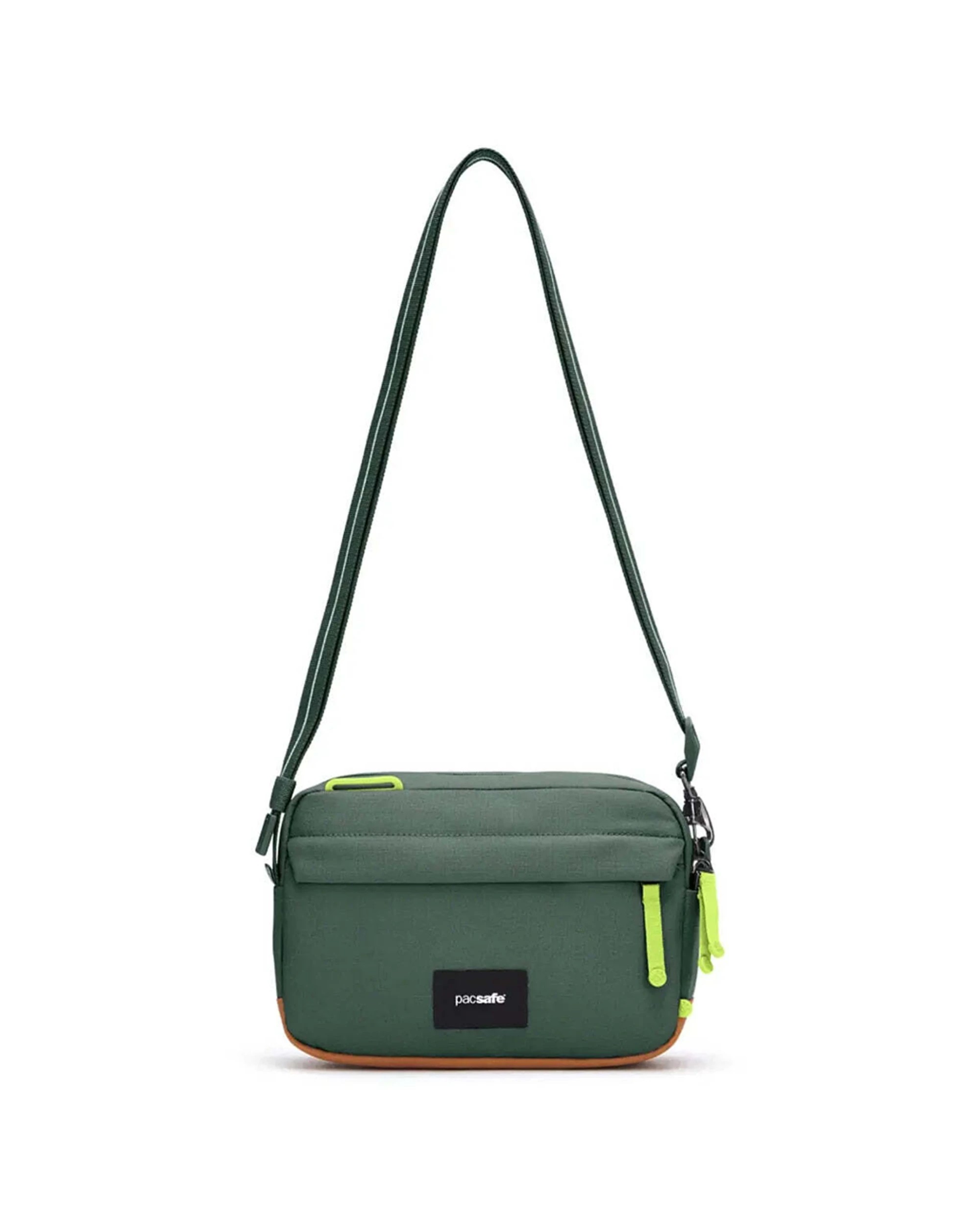 3 Pacsafe Go Anti-Theft Crossbody Bag Cut-Resistant Materials RFID Blocking Pocket 7in Spruce - Green, 3 of 8