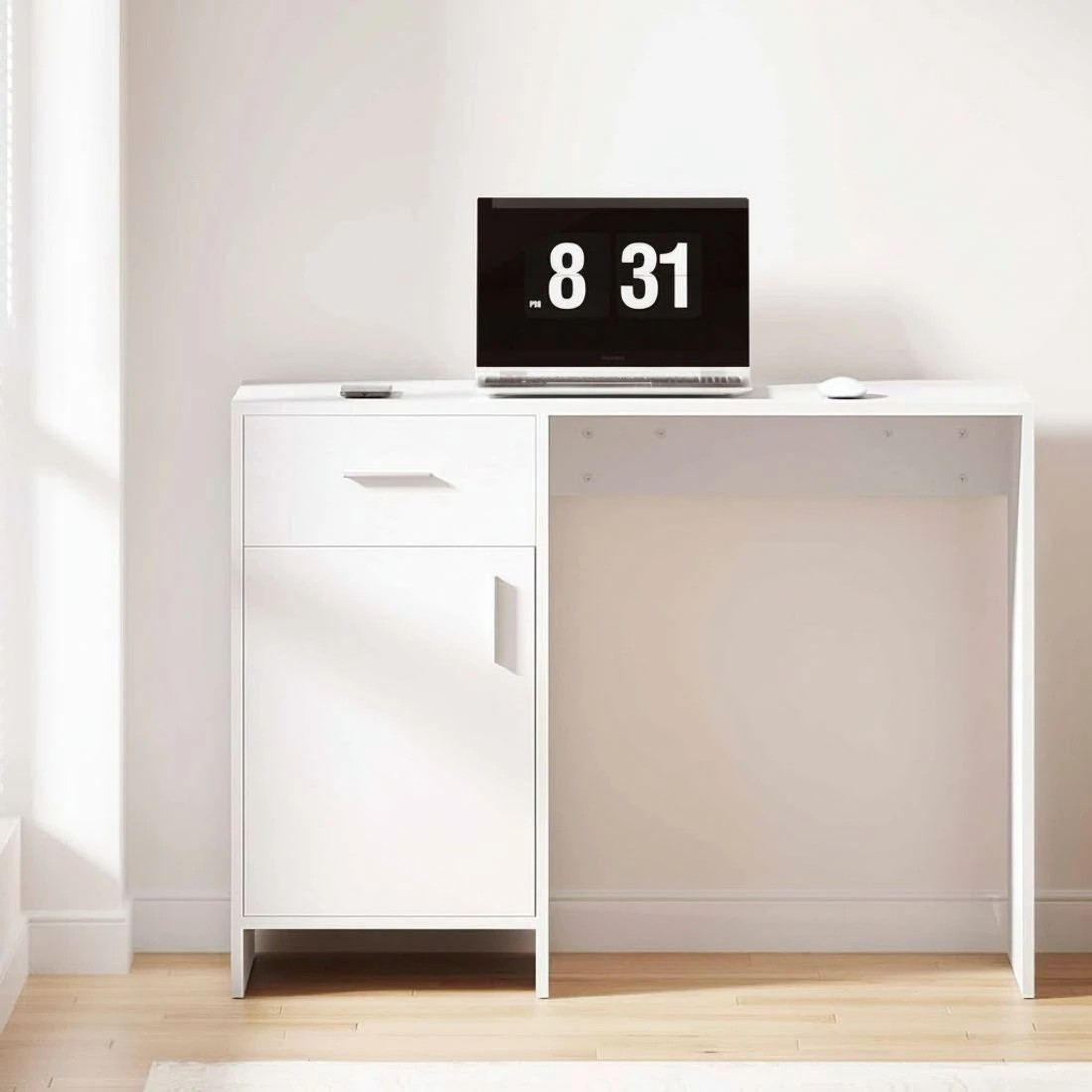 4 Artiss Computer Desk Drawer Cabinet  100CM - White, 4 of 6