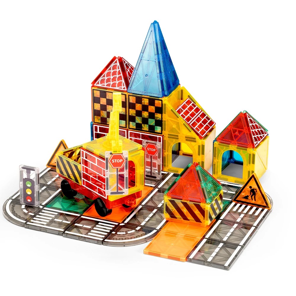 1 Playpals 40PCS Kids Magnetic Tiles Blocks Building Toys Magnet Kit Child Gift - Multi, 1 of 3