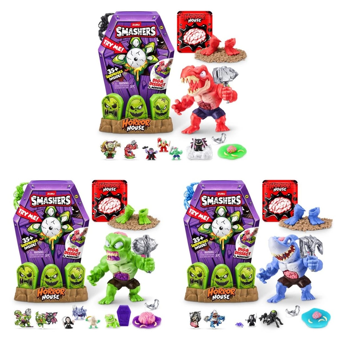 1 36 Piece Zuru Smashers Mega Horror House Playset - Assorted, 1 of 10