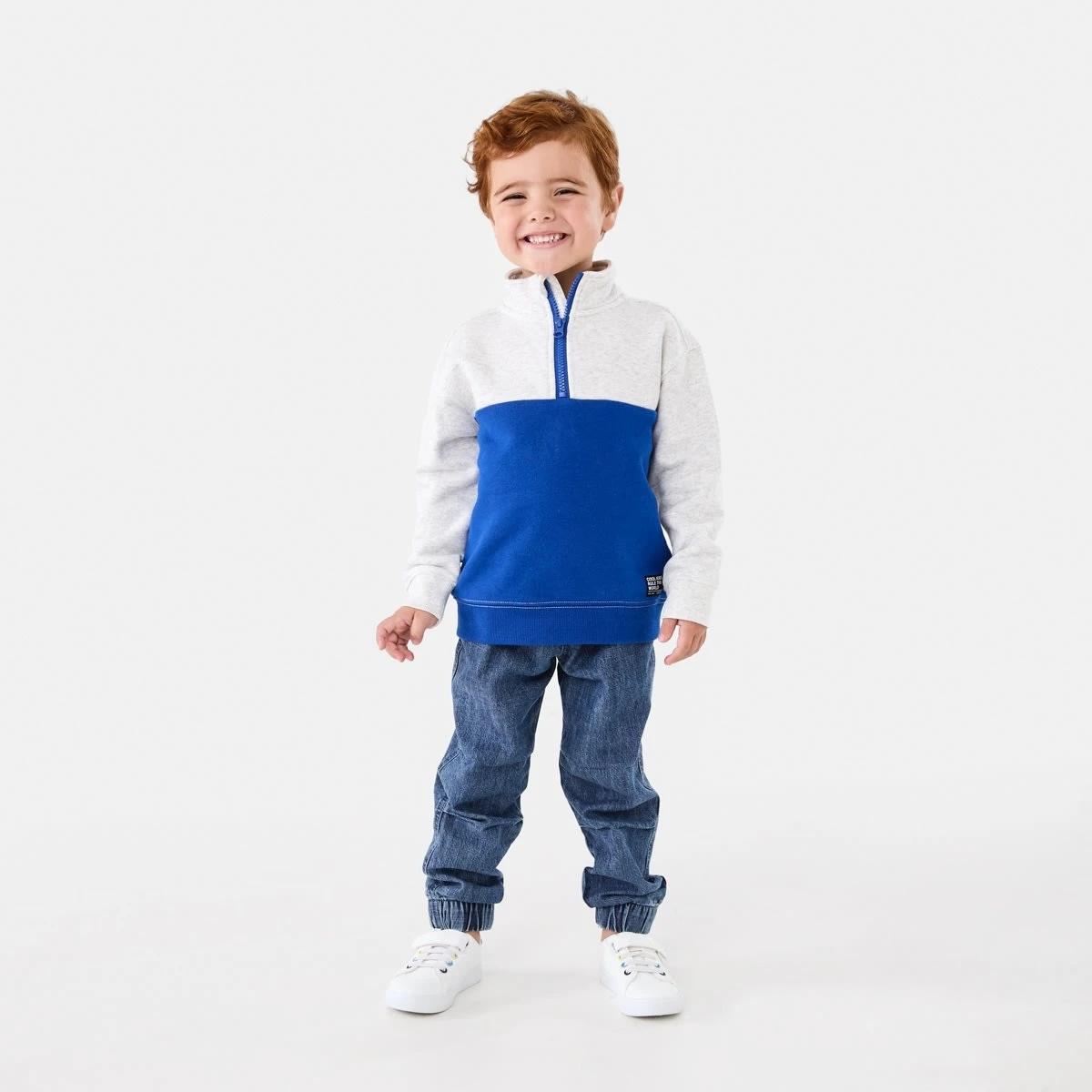 6 Quarter Zip Sweatshirt Wht Marle, 6 of 9