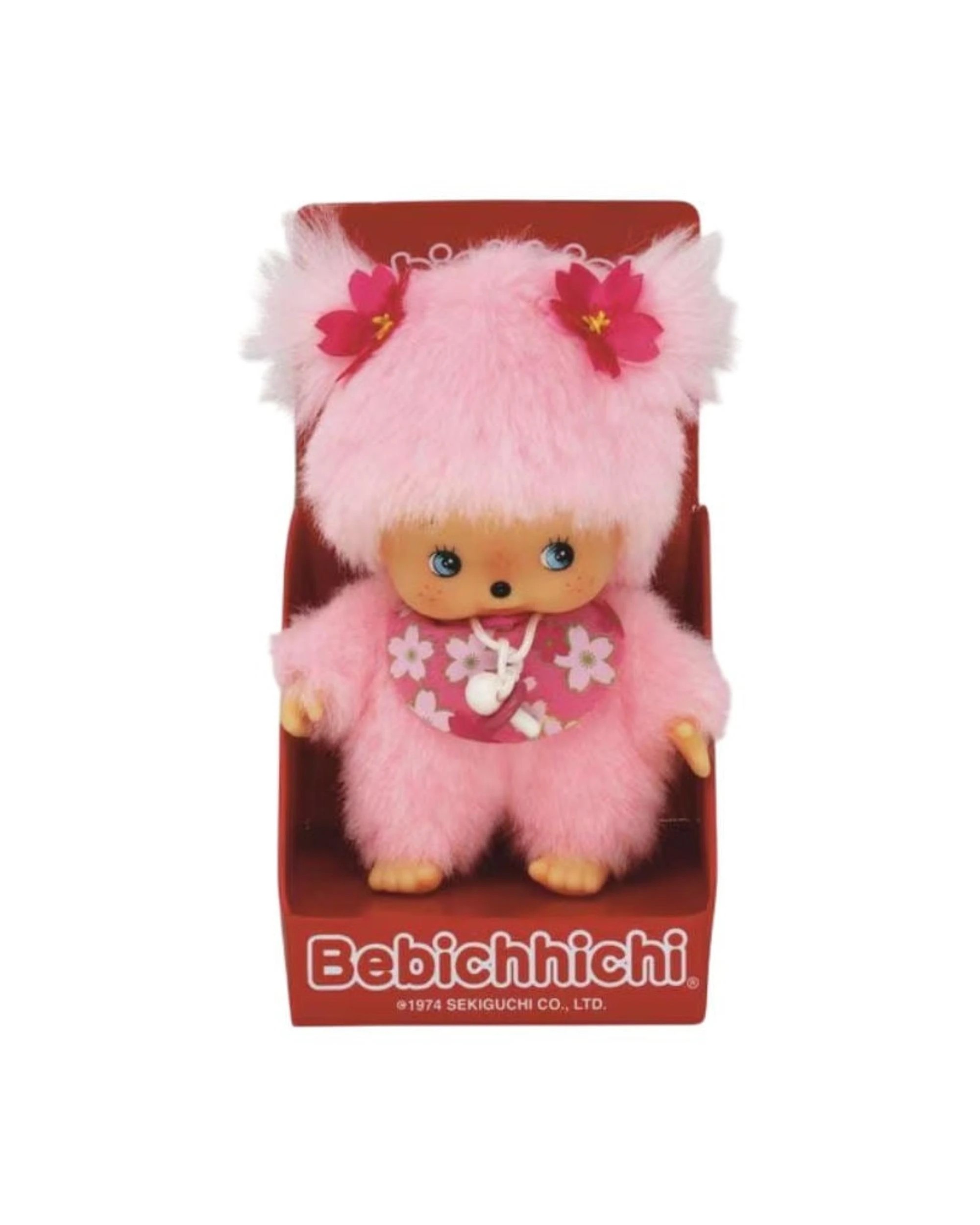 1 Sekiguchi Monchhichi Bebichhichi Girl Plush Doll - Sakura, 1 of 3