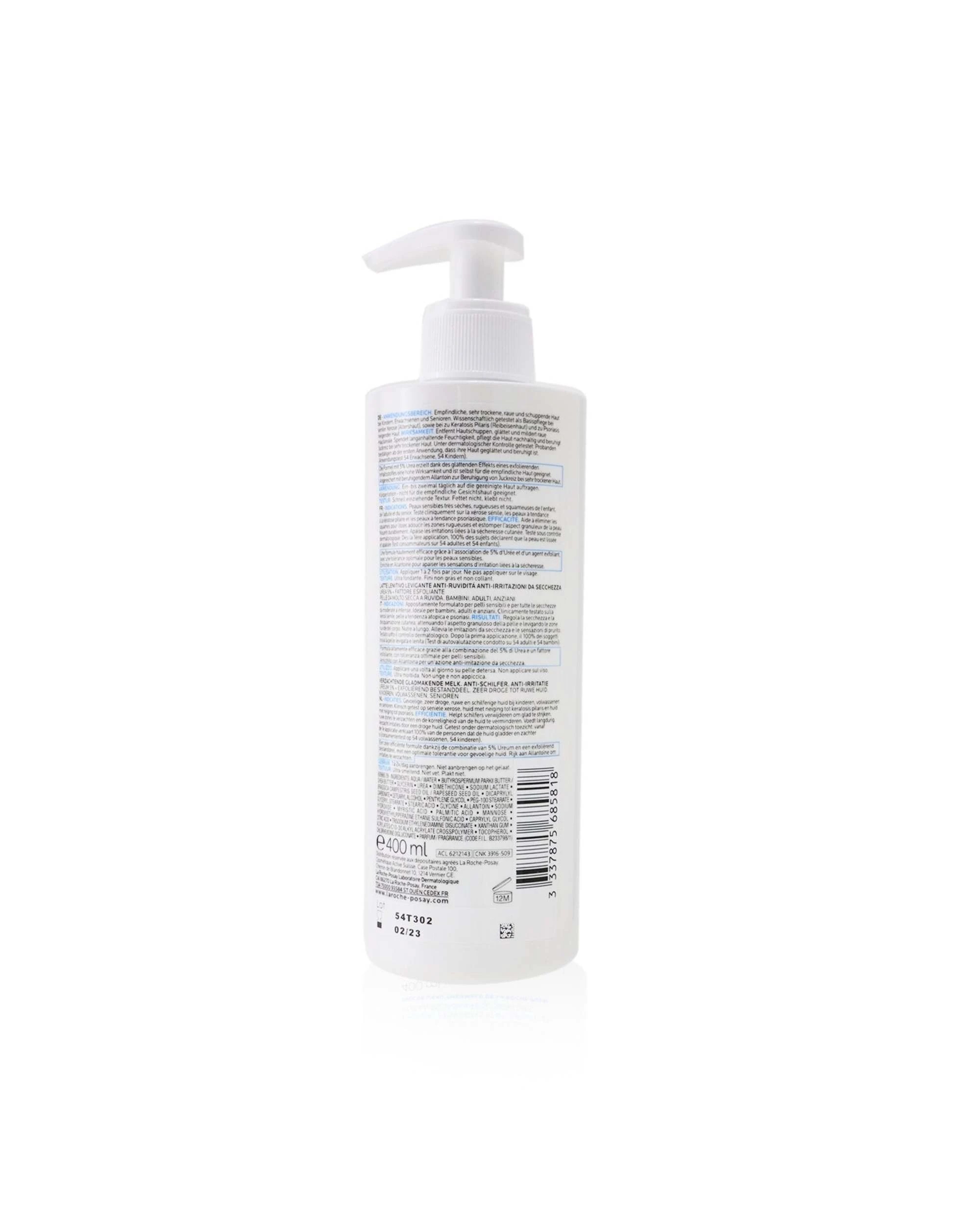 3 La Roche Posay Lipikar Lait Urea 5+ Smoothing Soothing Lotion (Anti-Flaking & Anti-Irritation) 400ml/13.5oz, 3 of 4