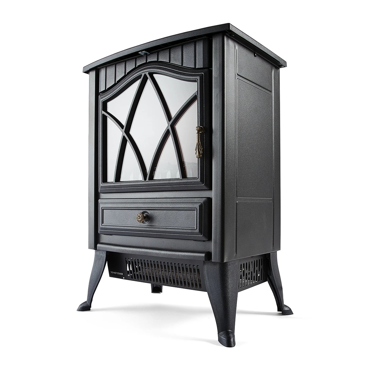 3 Flame Effect Fireplace Heater - Black, 3 of 9