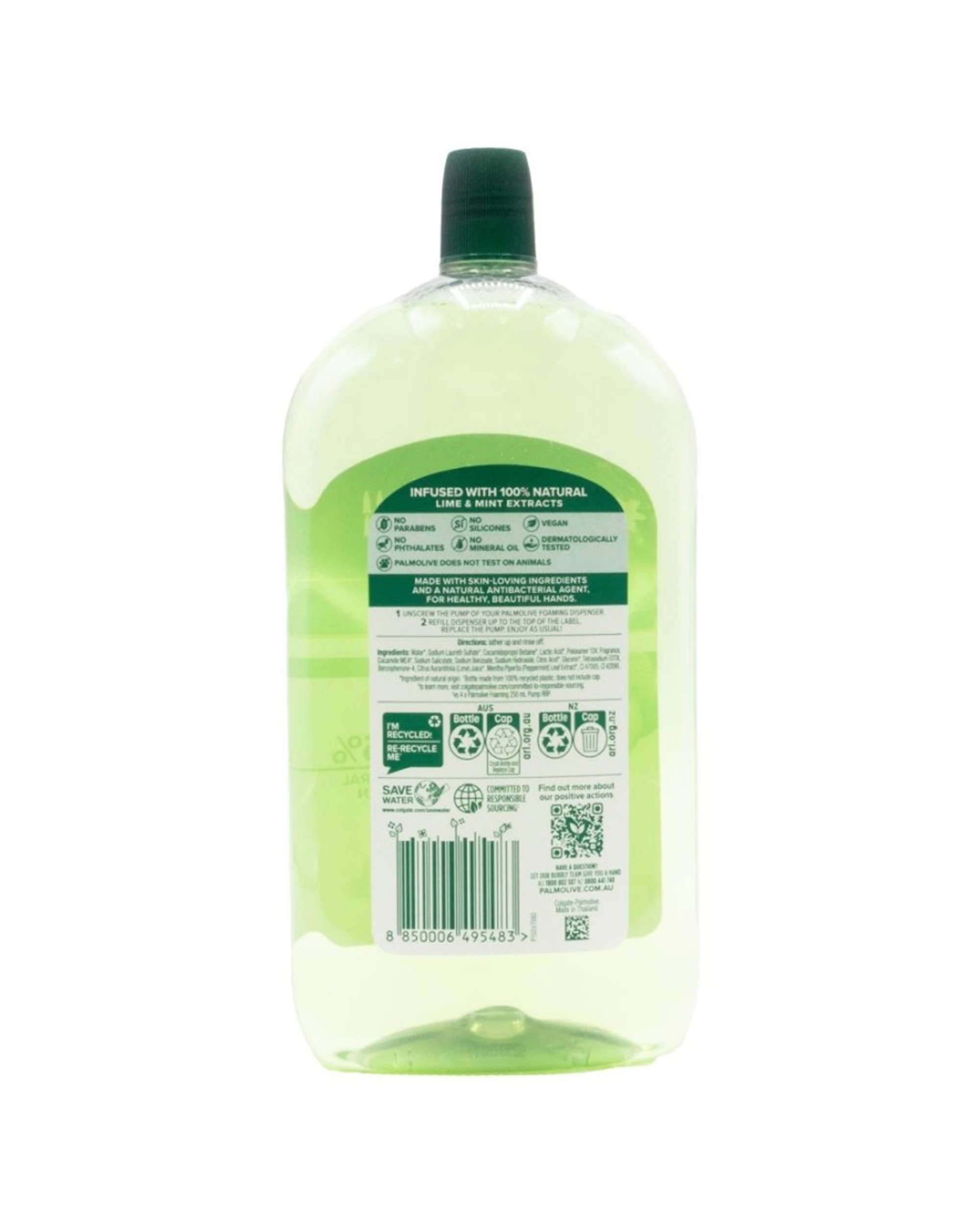 3 Palmolive 6PK Naturals Nourishing Foaming Hand Wash Refill Bottle Lime And Mint 1L - Multi, 3 of 3