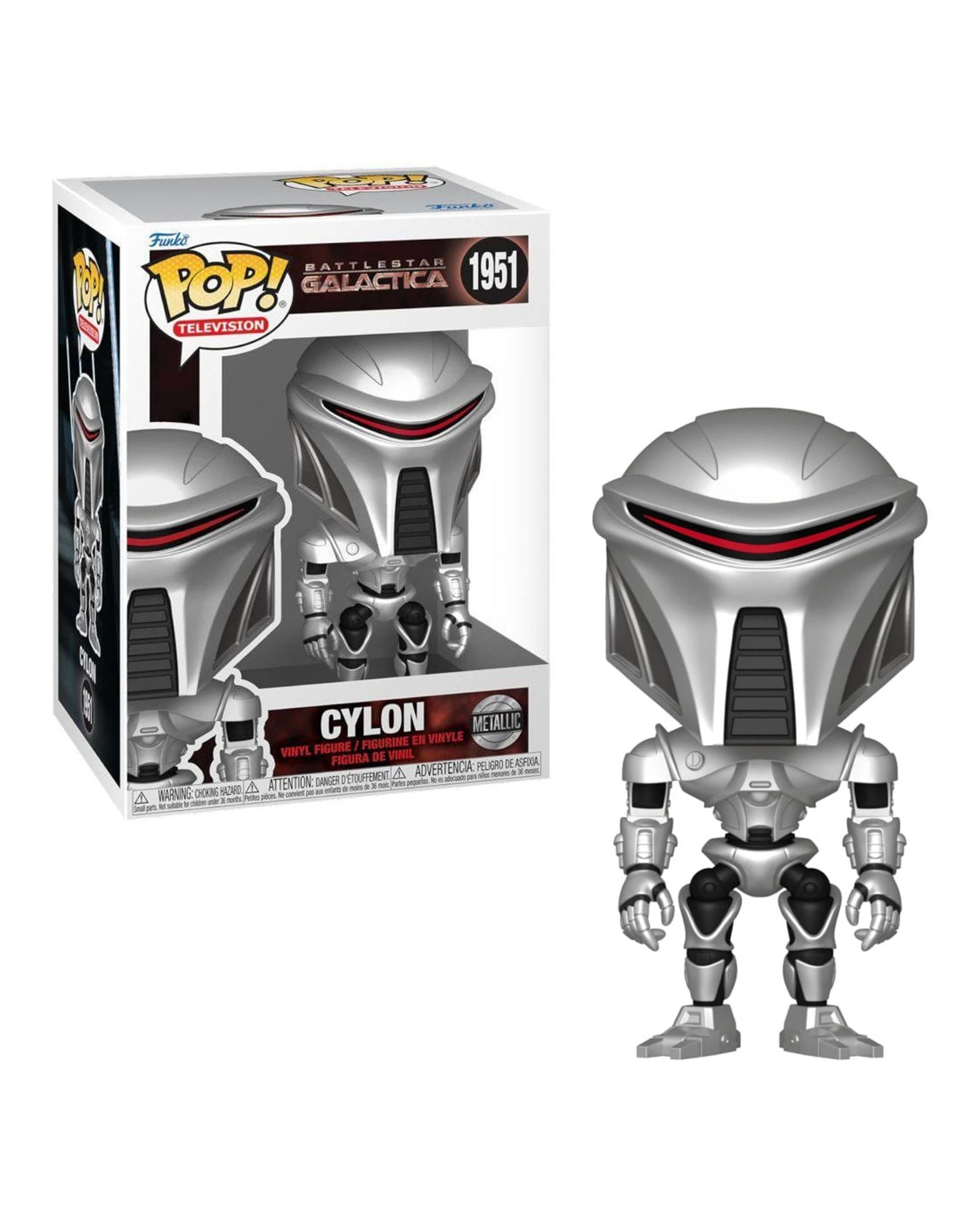 1 Battlestar Galactica Cylon Metallic Funko POP! Vinyl, 1 of 3