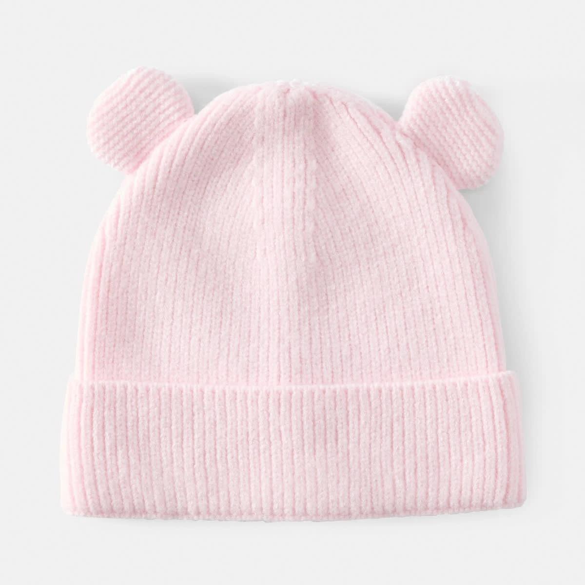 1 Novelty Ear Beanie Fare Pink, 1 of 3