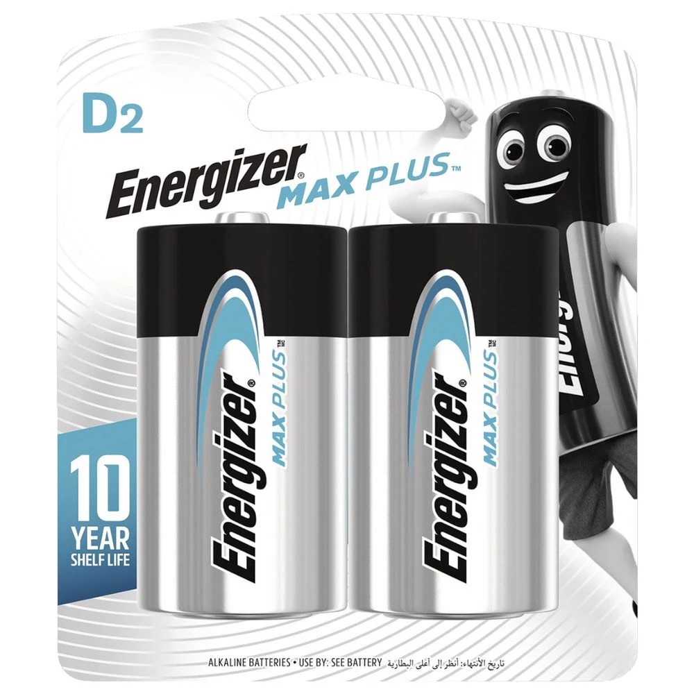 2 Energizer MAX Plus D Alkaline Batteries 2 Pack, 2 of 2