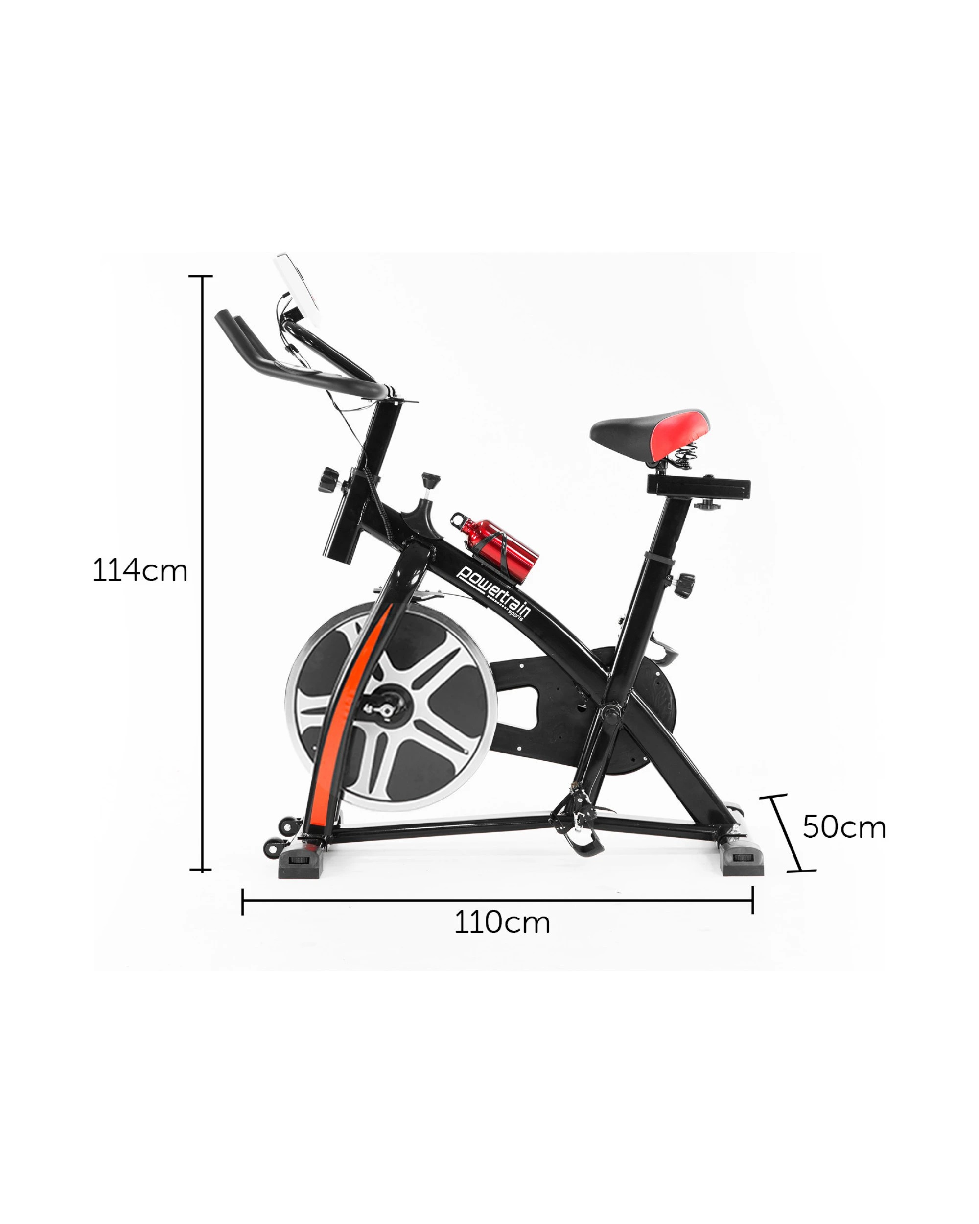 2 Powertrain Home Gym Flywheel Exercise Spin Bike, 2 of 9