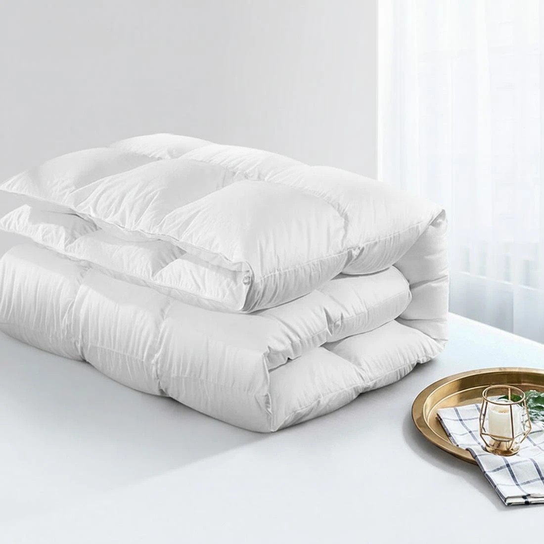 5 Giselle Bedding 700GSM Duck Down Feather Quilt Duvet Doona Winter Blanket Double - Double Bed - White, 5 of 9