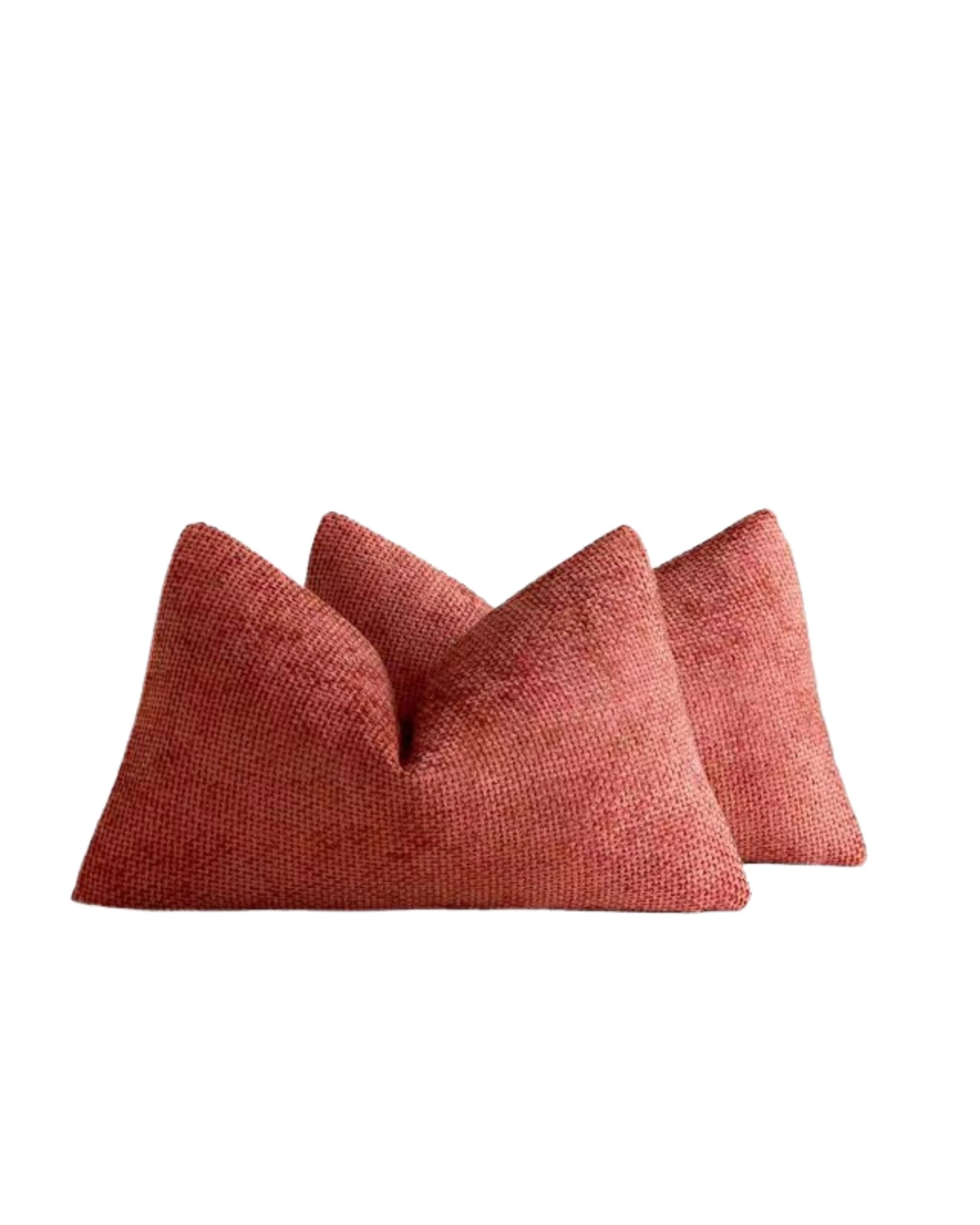 Gioia Casa 2-Pack Chenille Grid Cushion Covers 30cm x 50cm - Terracotta ...