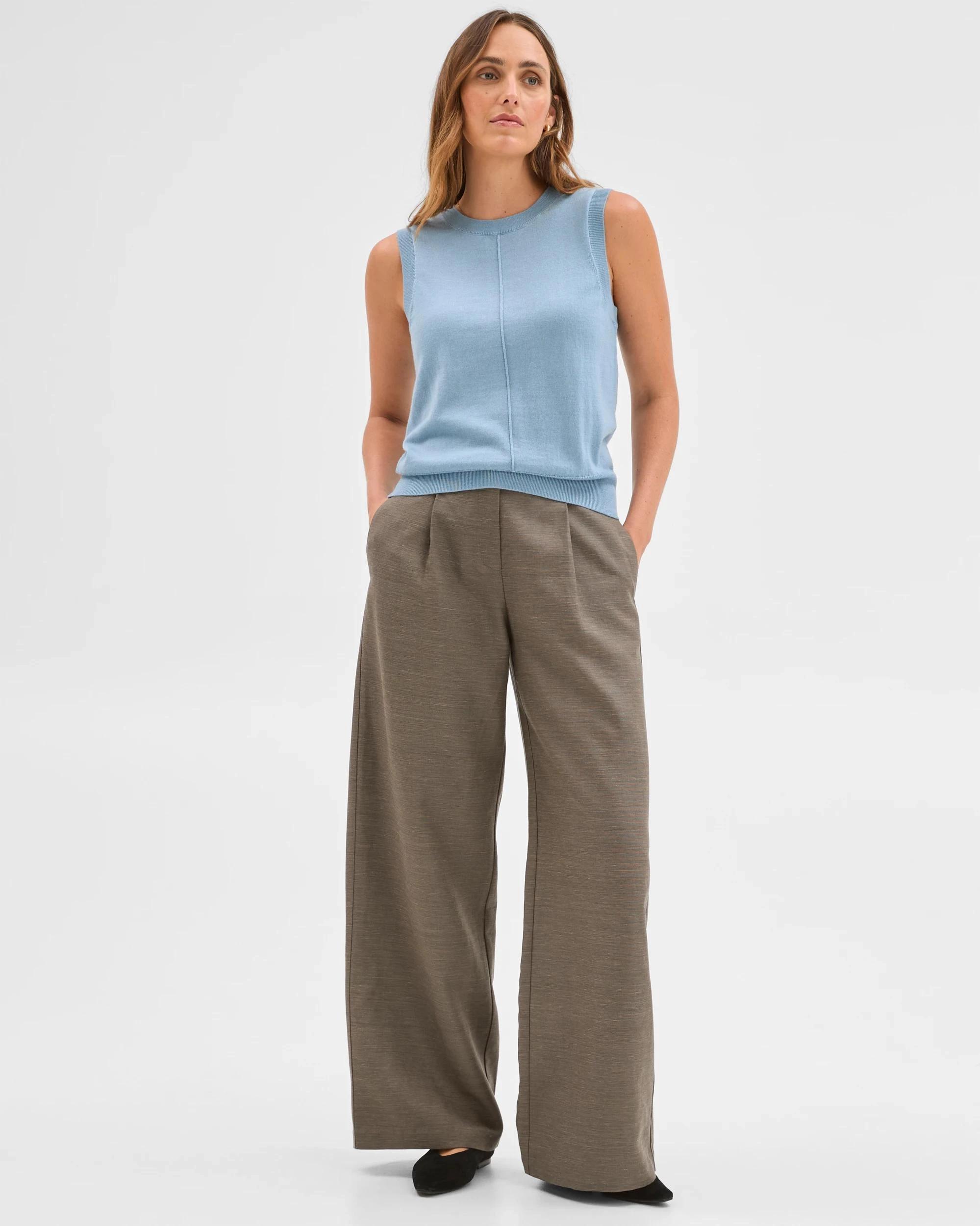 2 Preview Merino Sleeveless Vest MOODY BLUE, 2 of 6