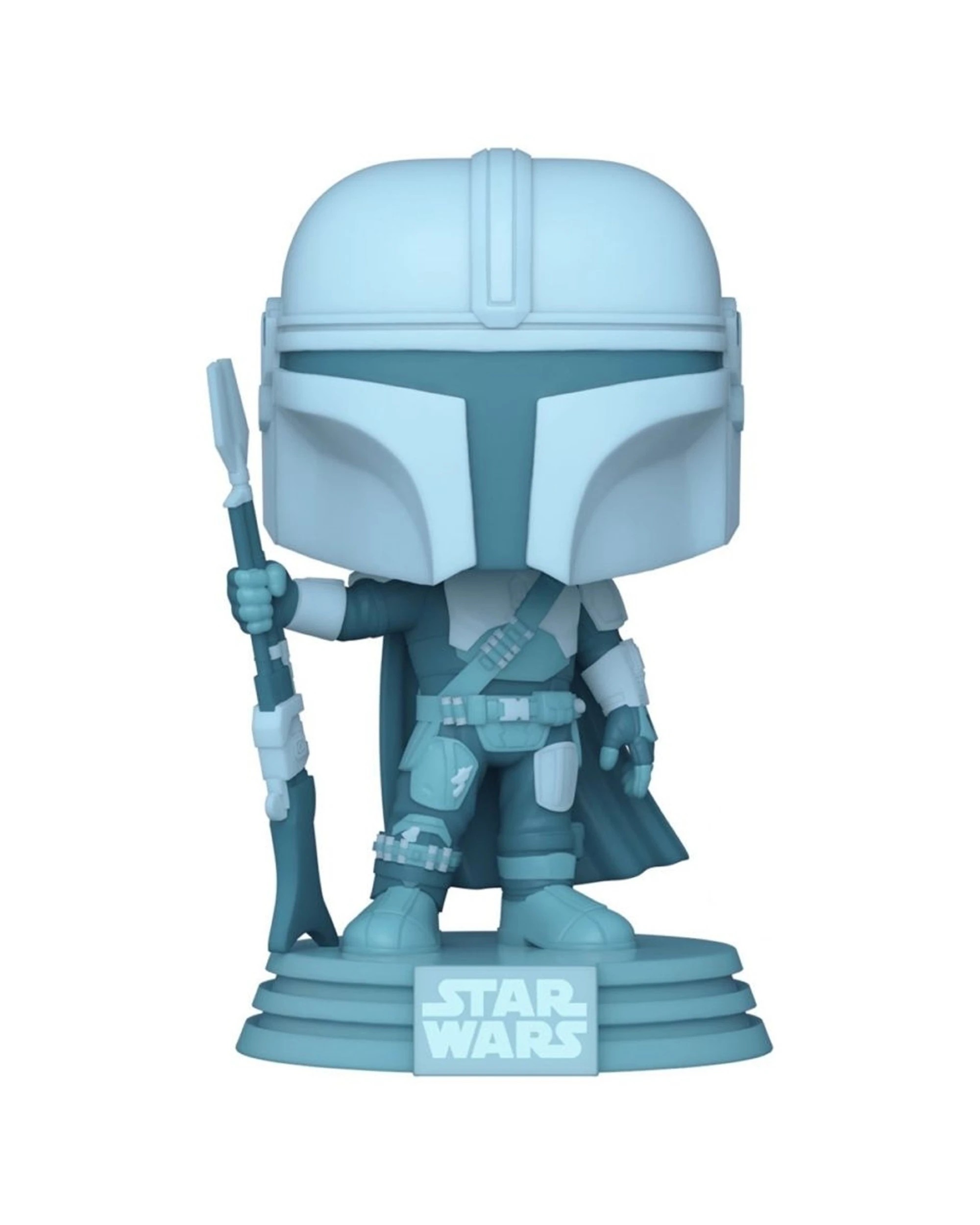 1 Pop Vinyl Figurine Star Wars The Mandalorian Hologram Glow 10cm Vinyl Toy - Blue, 1 of 3