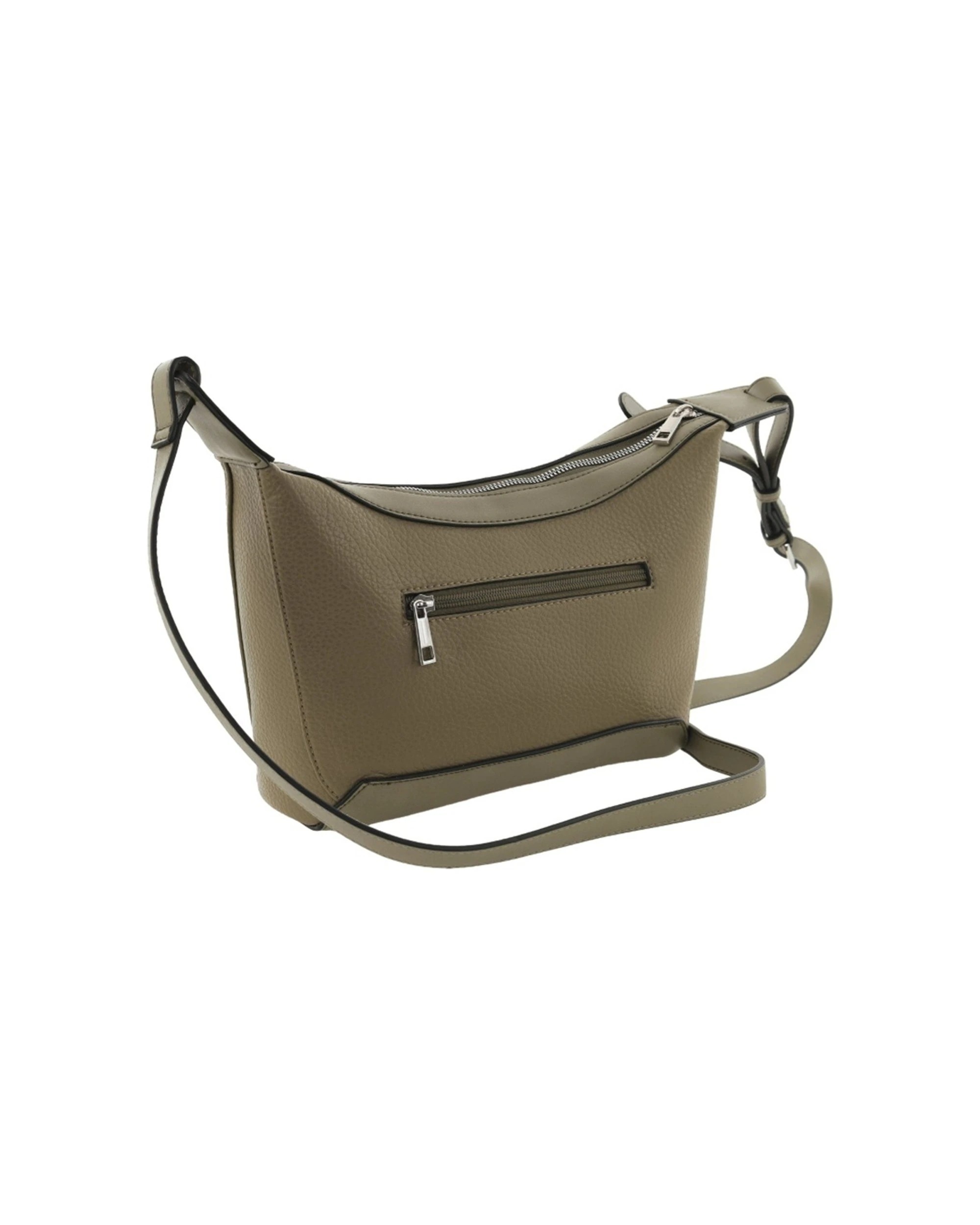 5 Milleni Vegan Leather Shoulder Bag W/ Adjustable Strap Hardware Design 27cm Compact Size - Brown, 5 of 5
