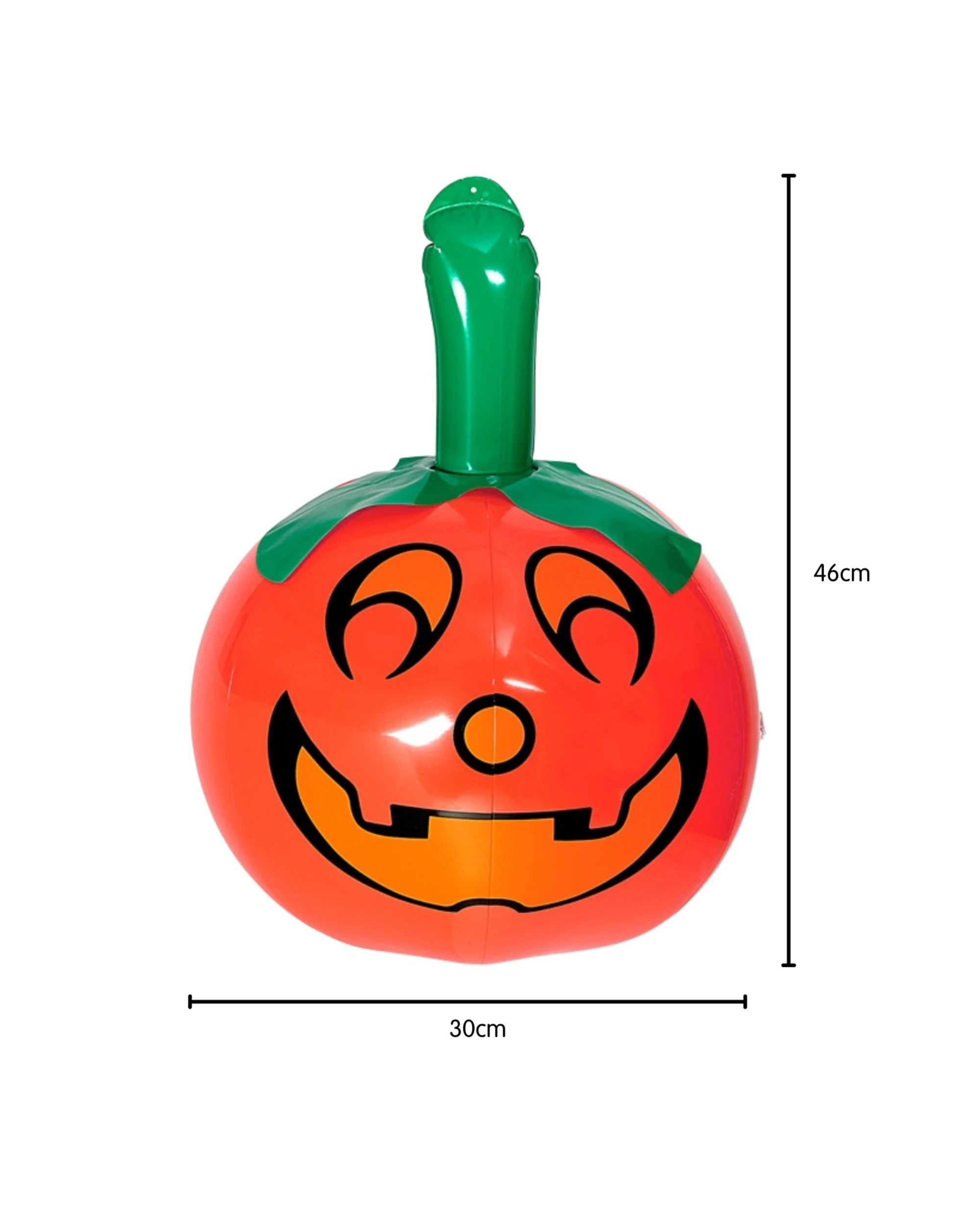 2 Widmann Inflatable Pumpkin 46cm - Orange, 2 of 3