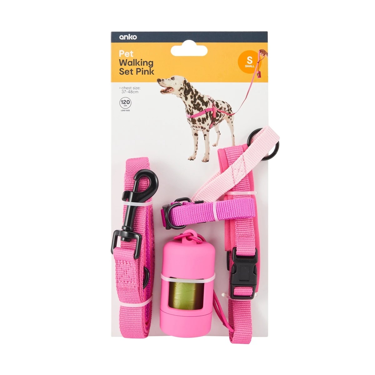 5 Pet Walking Set - Small, Pink, 5 of 5