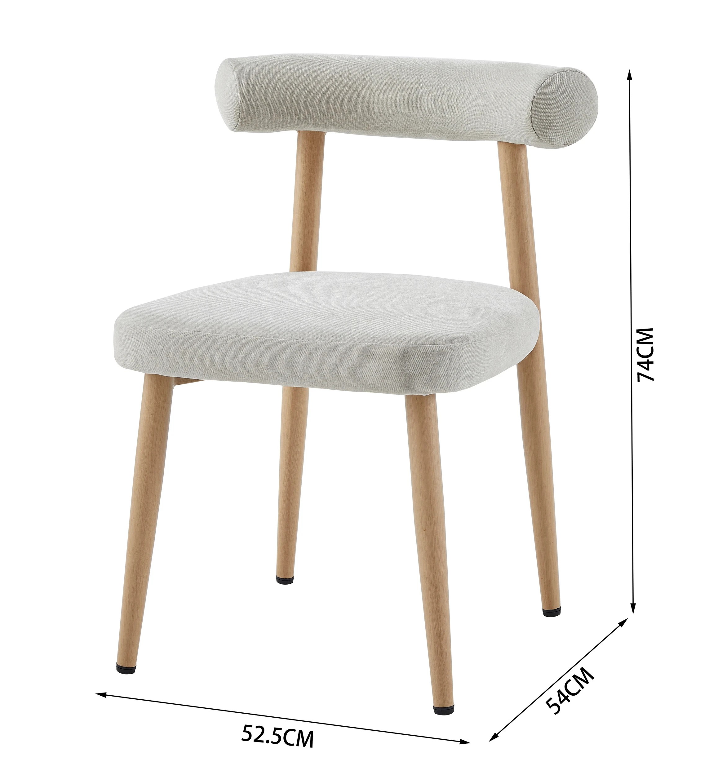 8 Henry Upholstered Dining Chair - Grey, 8 of 8