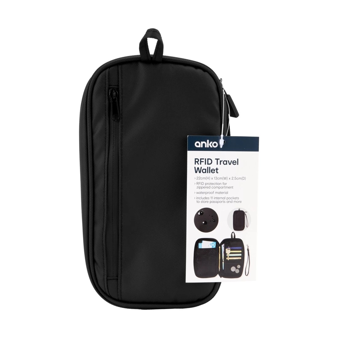 10 RFID Travel Wallet - Black, 10 of 10