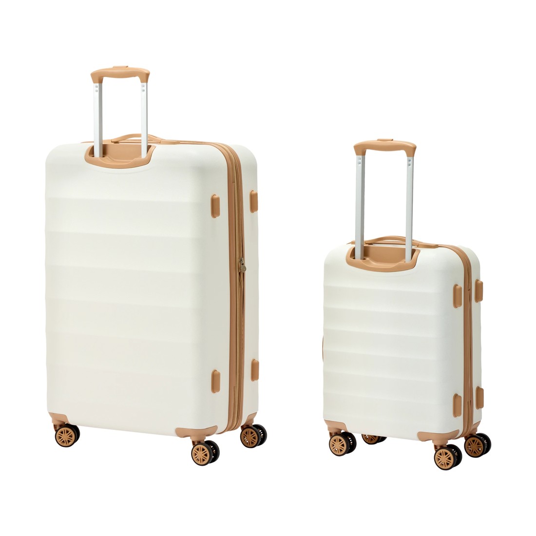 2 2 Piece Two Tone Hard Case Set - Cream, 2 of 8