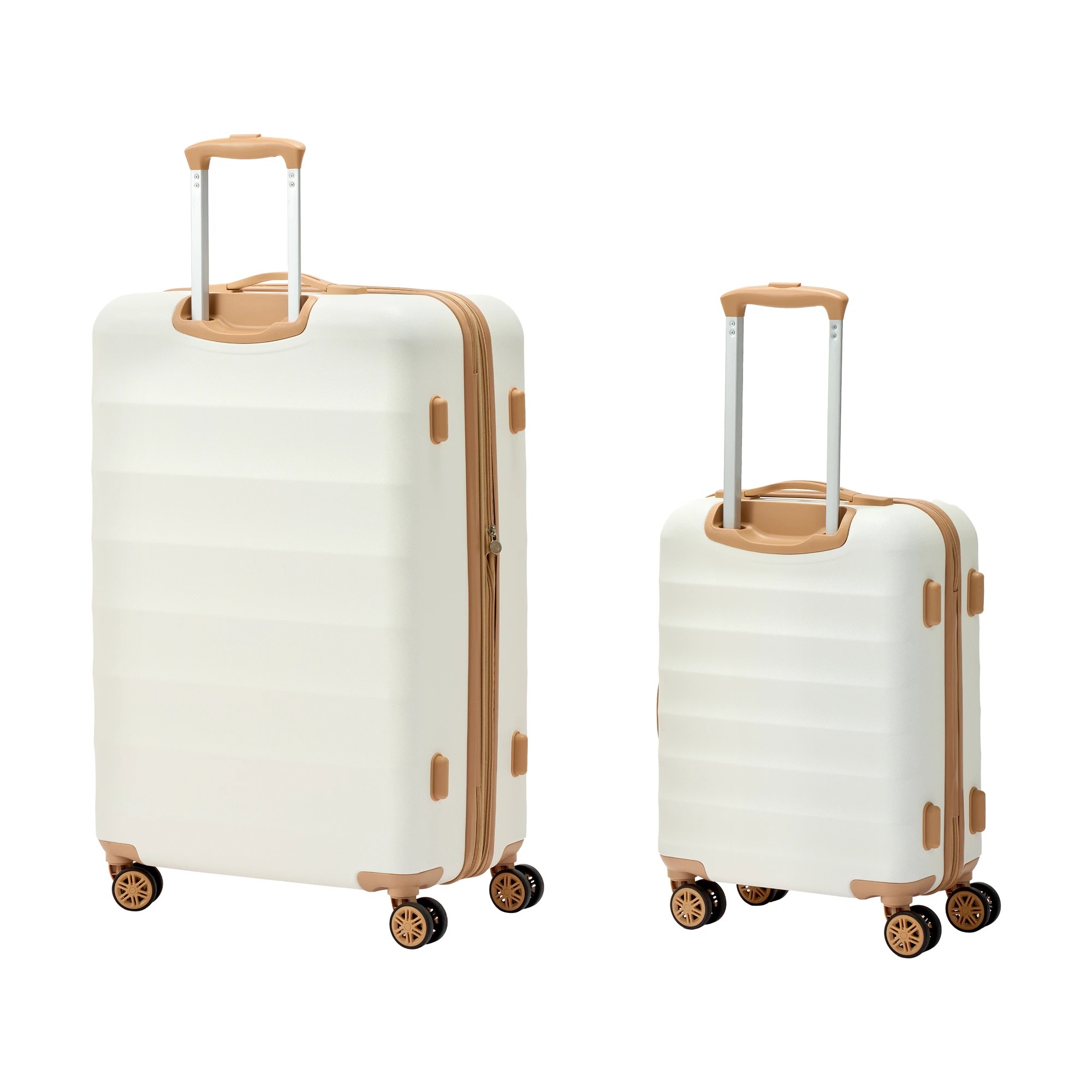 2 2 Piece Two Tone Hard Case Set - Cream, 2 of 8