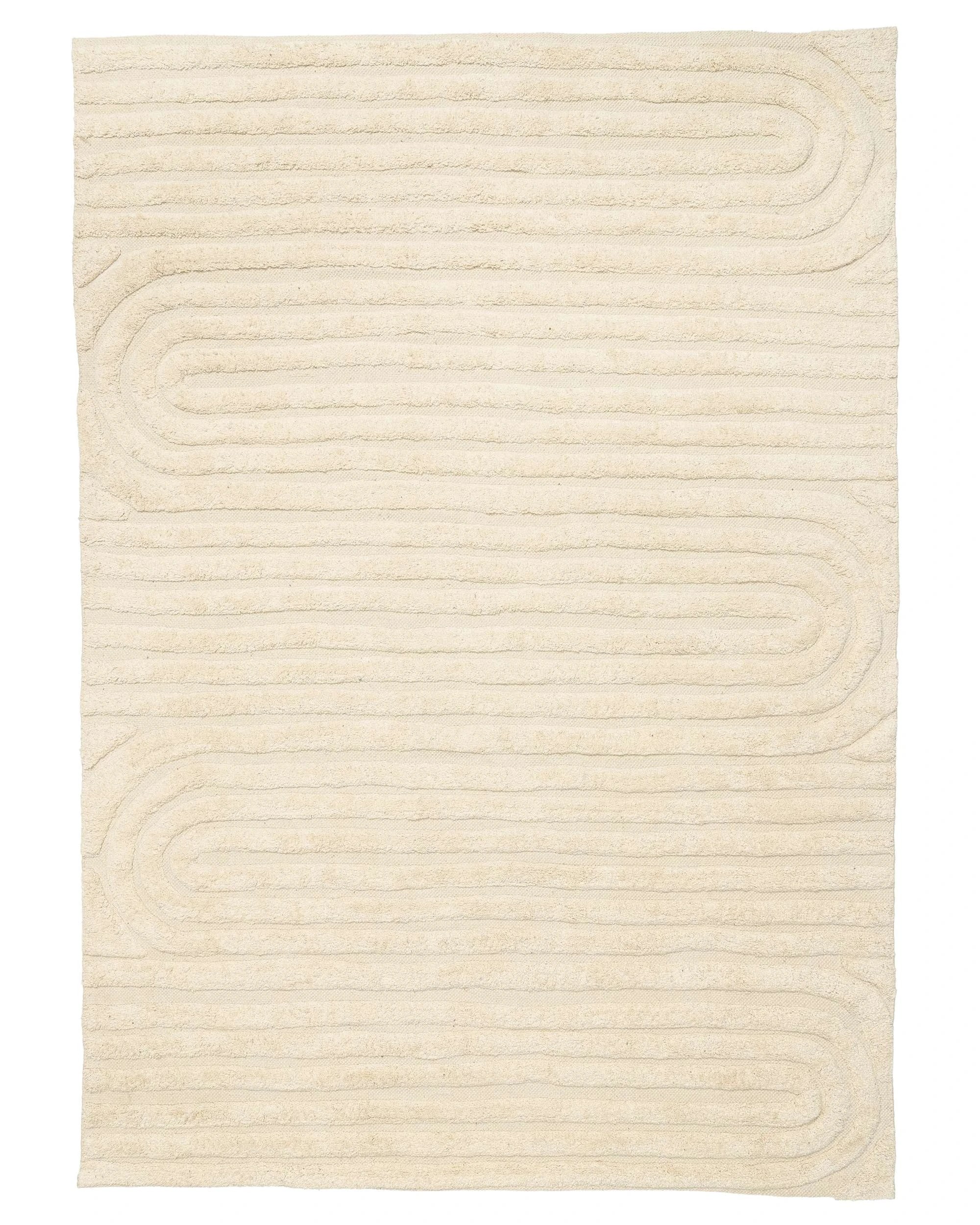 1 Loopsie Marrakech Natural Sculptural Cotton Rug-400cm x 300cm - Beige, 1 of 7