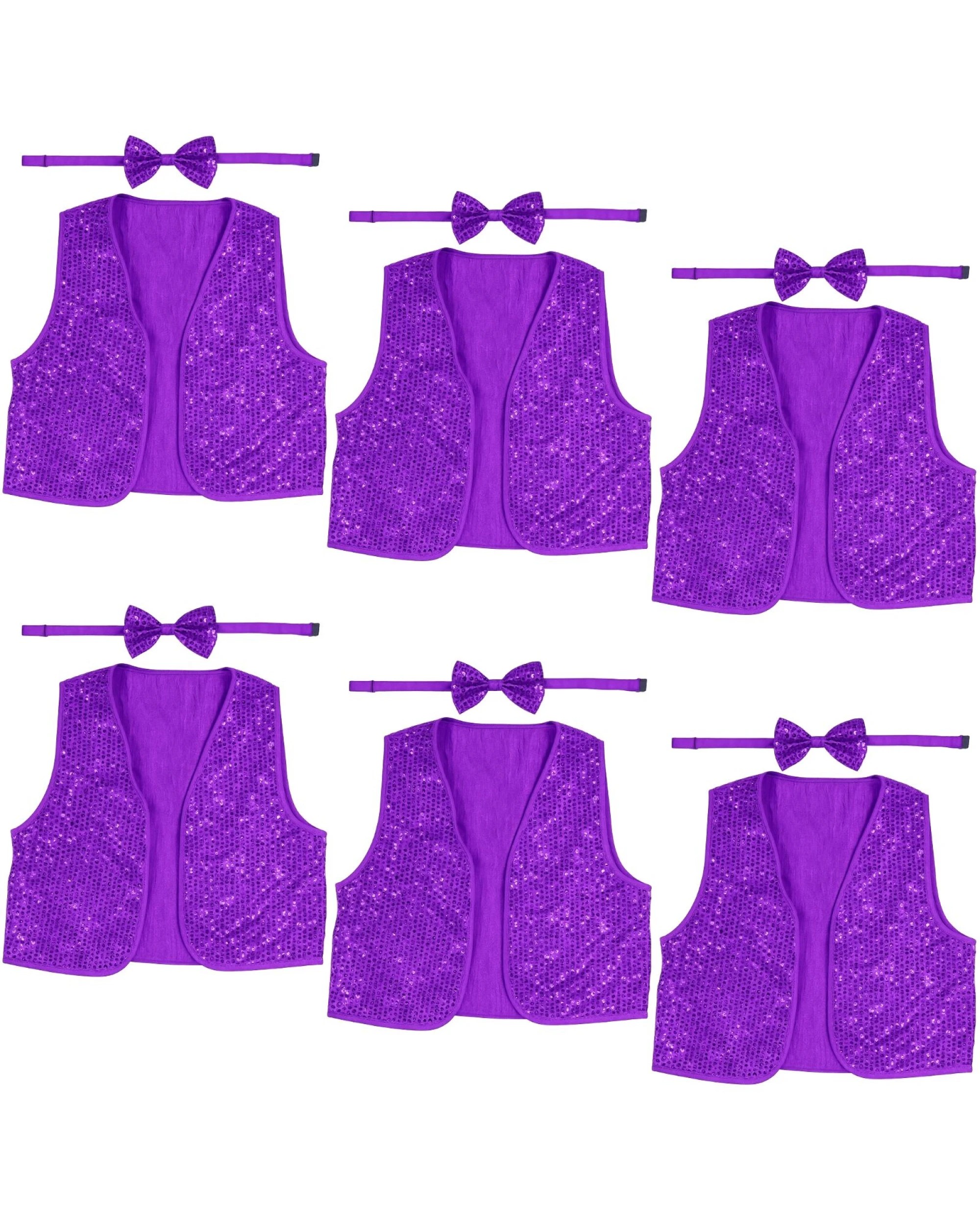1 BR Costumes Kids Sequin Vest and Bow Tie Set for 80s Costume Party, 1 of 1