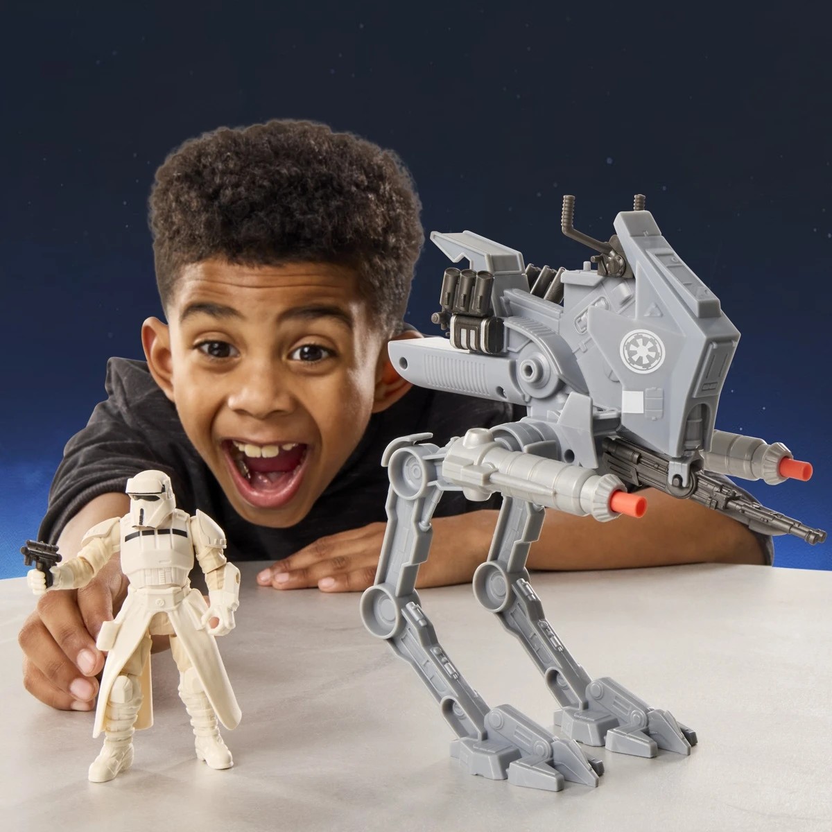 5 Star Wars Action Verse the Mandalorian and Grogu AT-RT and Imperial Driver Playset, 5 of 5