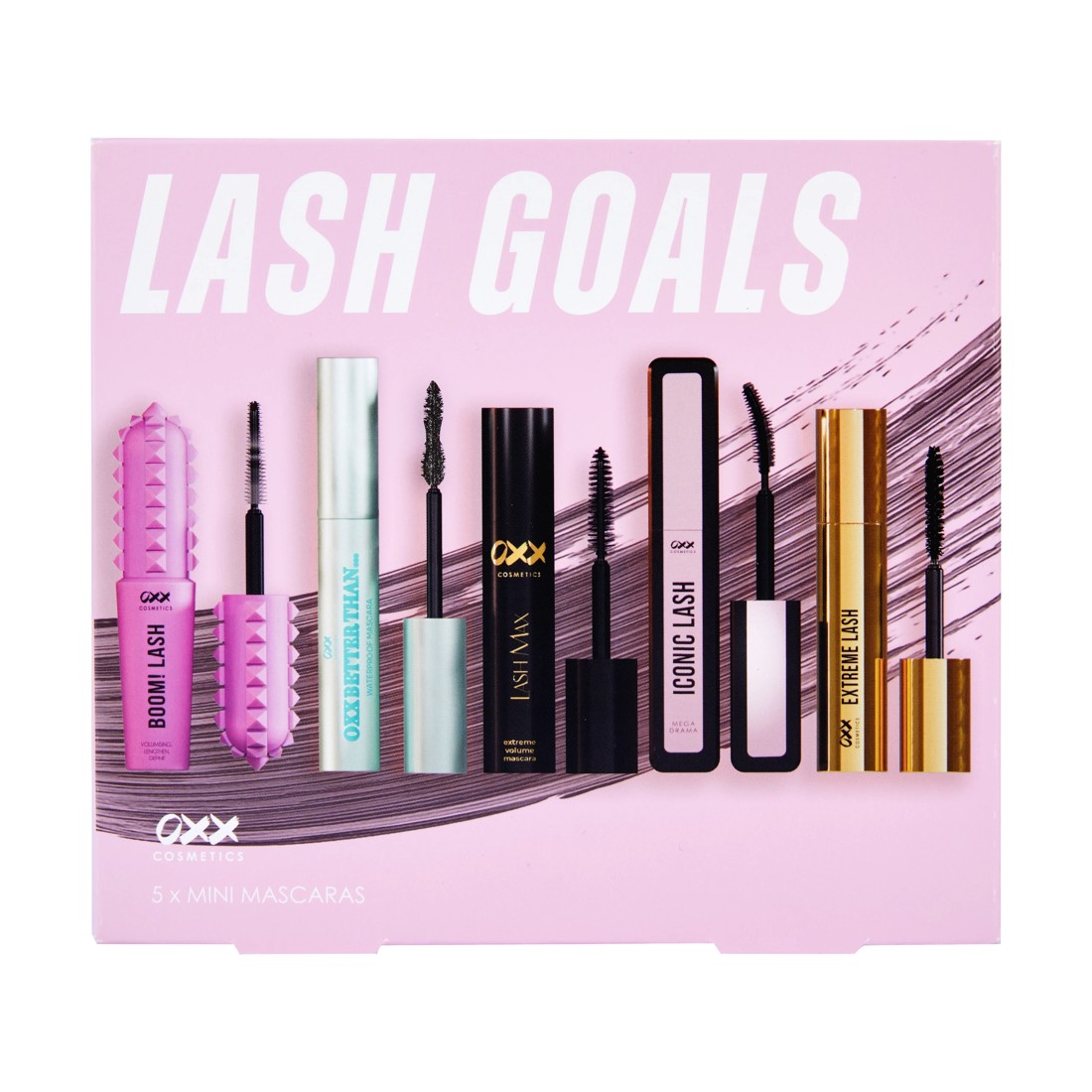1 OXX Cosmetics 5 Pack Lash Goals Mini Mascaras, 1 of 5