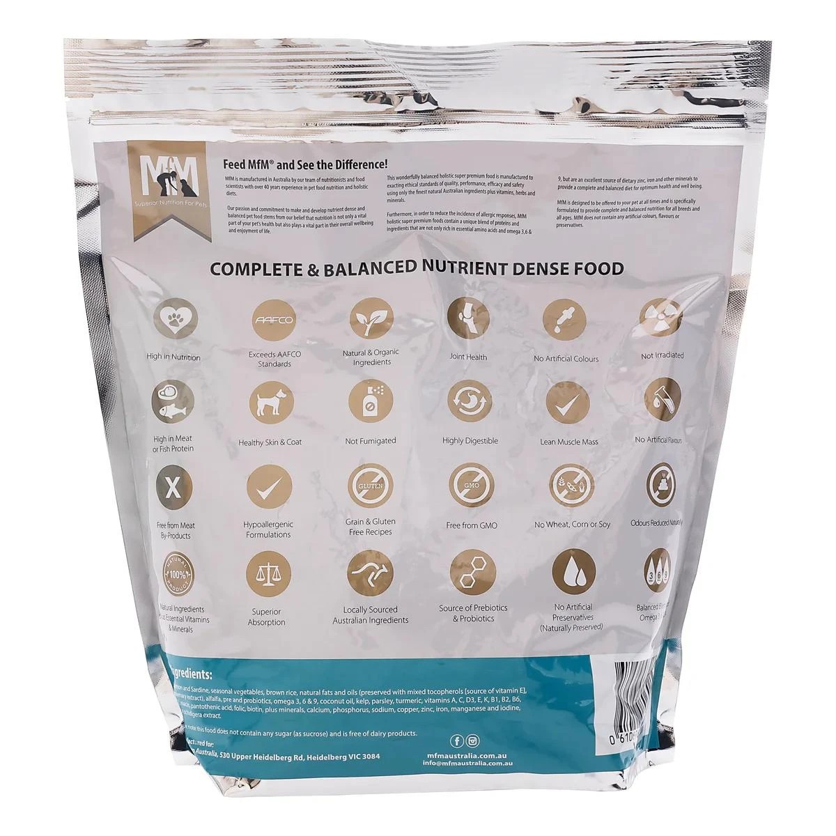 2 MFM Hypoallergenic Gluten Free Salmon & Sardine Dog Food 9kg, 2 of 2