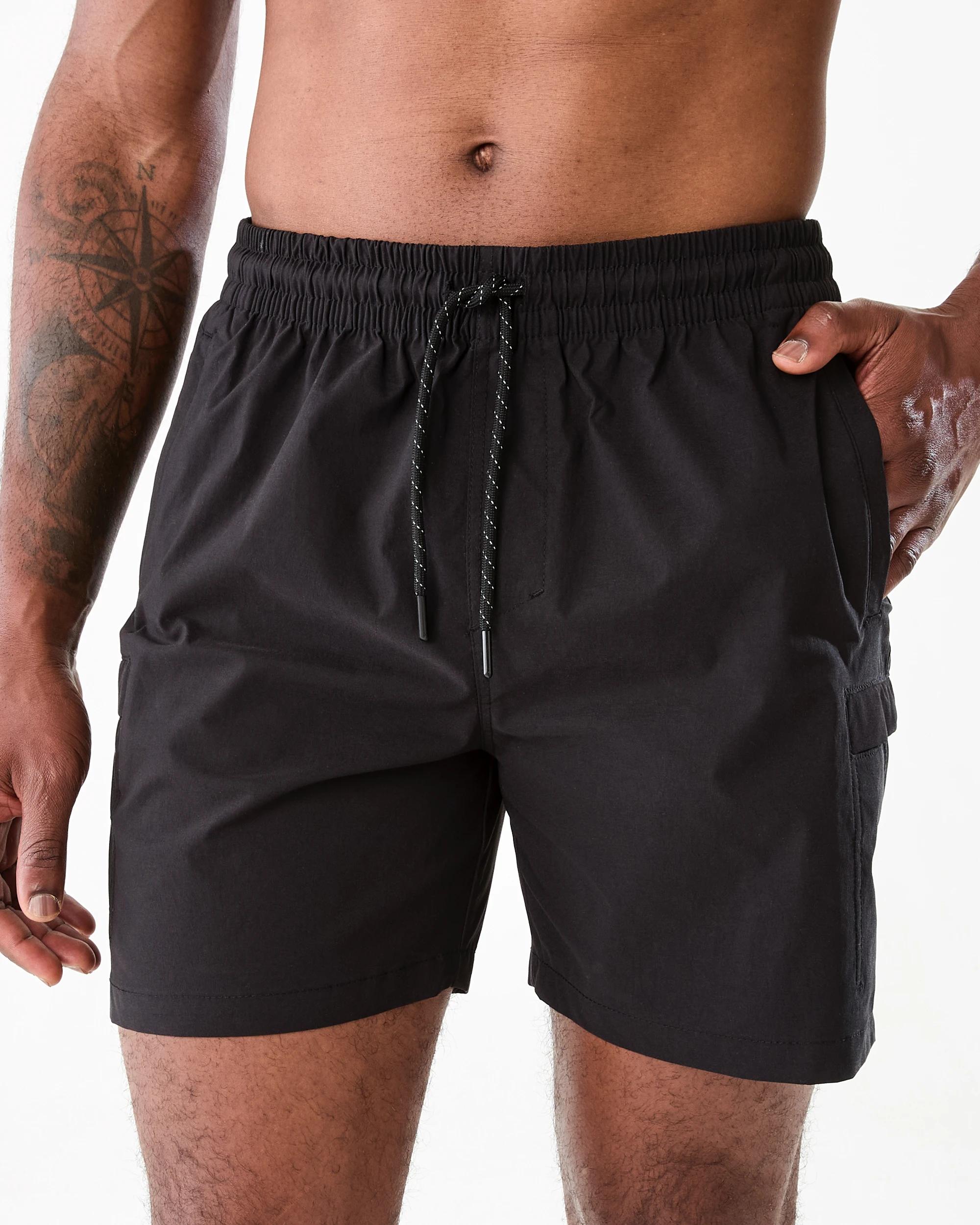 1 Active Mens Everyday Cargo Shorts BLACK, 1 of 7