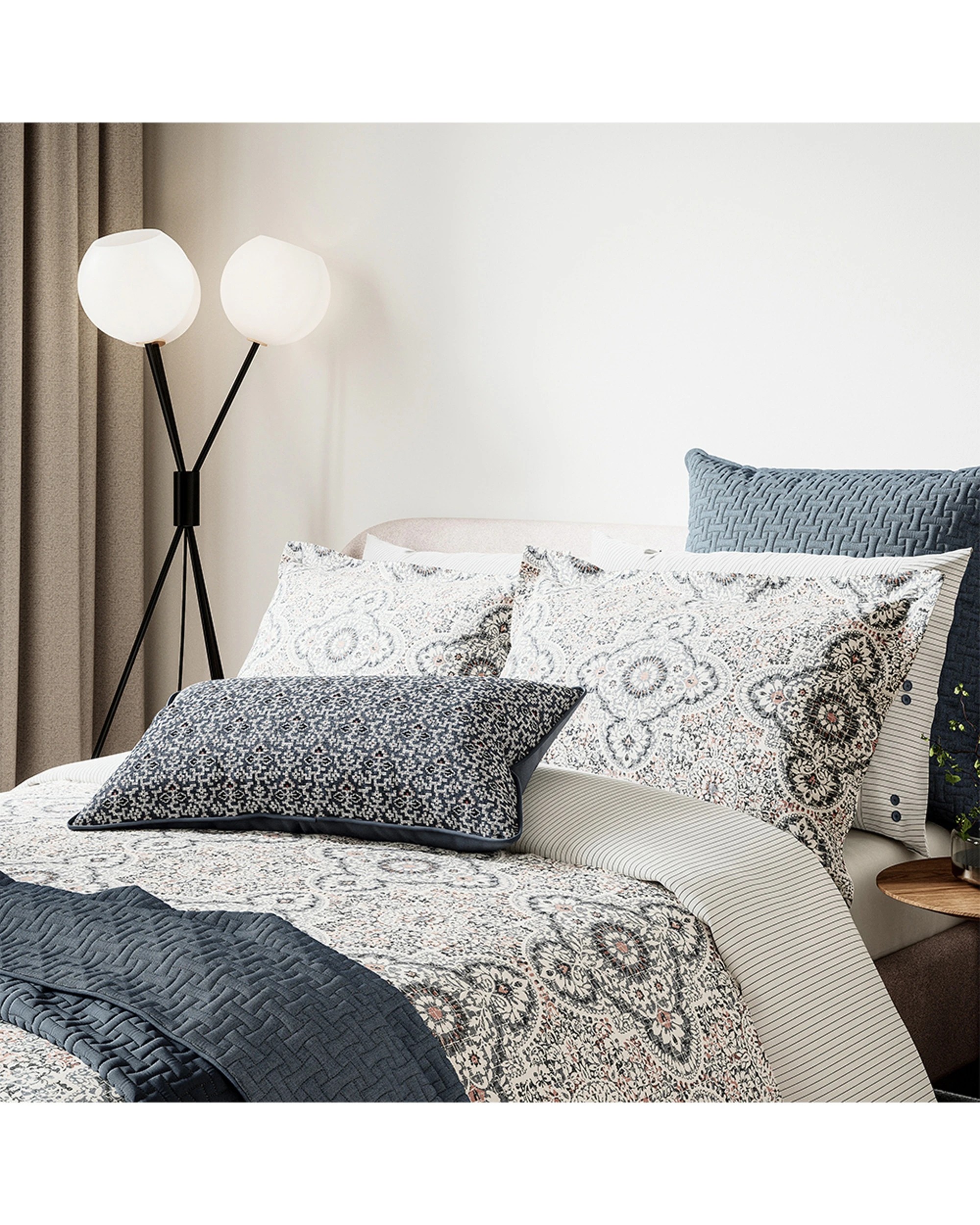 2 Bedeck Nena Cover Set With Pillowcases Denim - Queen Bed - Multi, 2 of 2