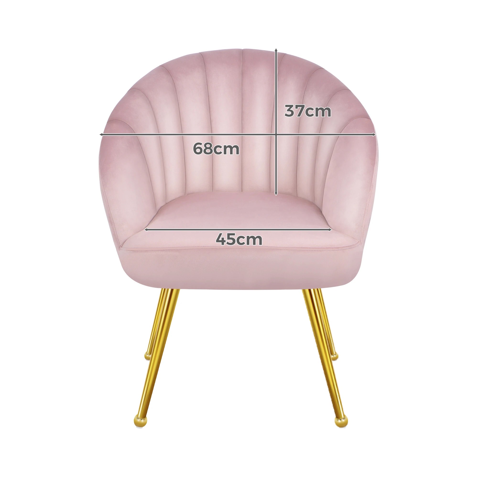 6 Alfordson Armchair Lounge Chair Accent Tub Chair Sofa Couch Velvet - Pink, 6 of 9