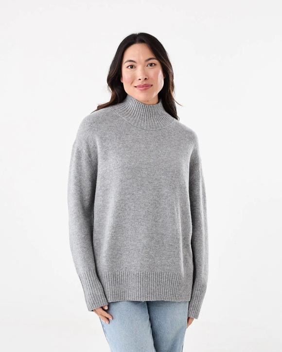 Funnel Split Hem Jumper