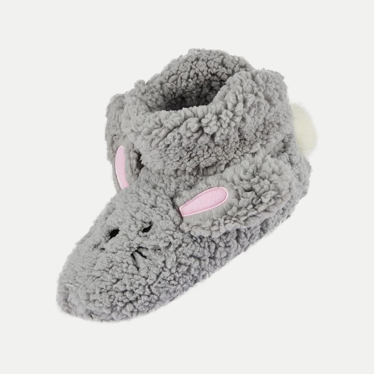 1 Sherpa Animal Bootie Bunny, 1 of 4