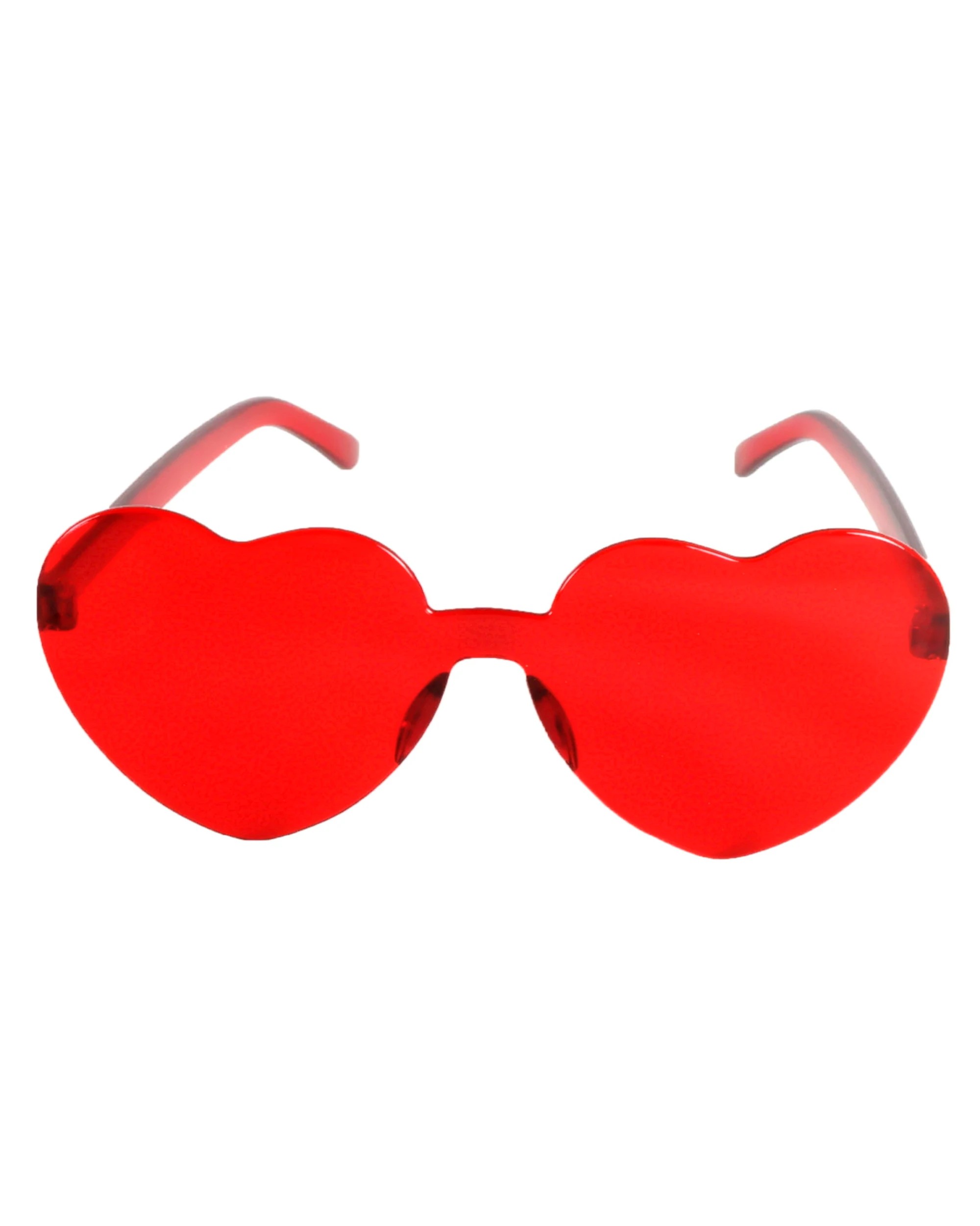 1 JD Party Perspex Heart Glasses - Red, 1 of 1