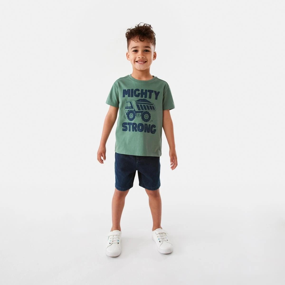 5 Chest Print T-shirt Grn Truck, 5 of 8