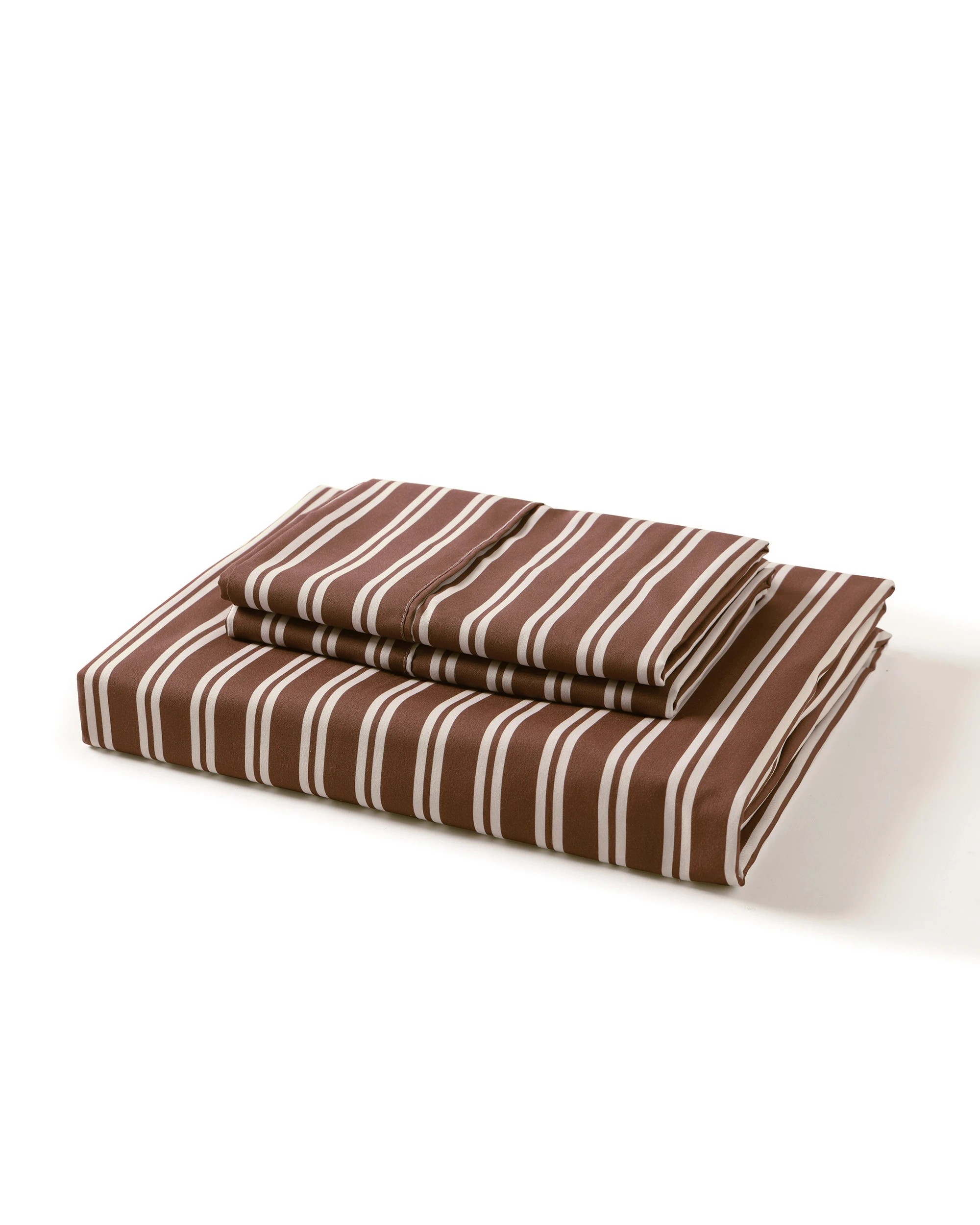 6 Dreamaker Pippa Stripe Fitted Sheet Set - King Bed - Chocolate, 6 of 6