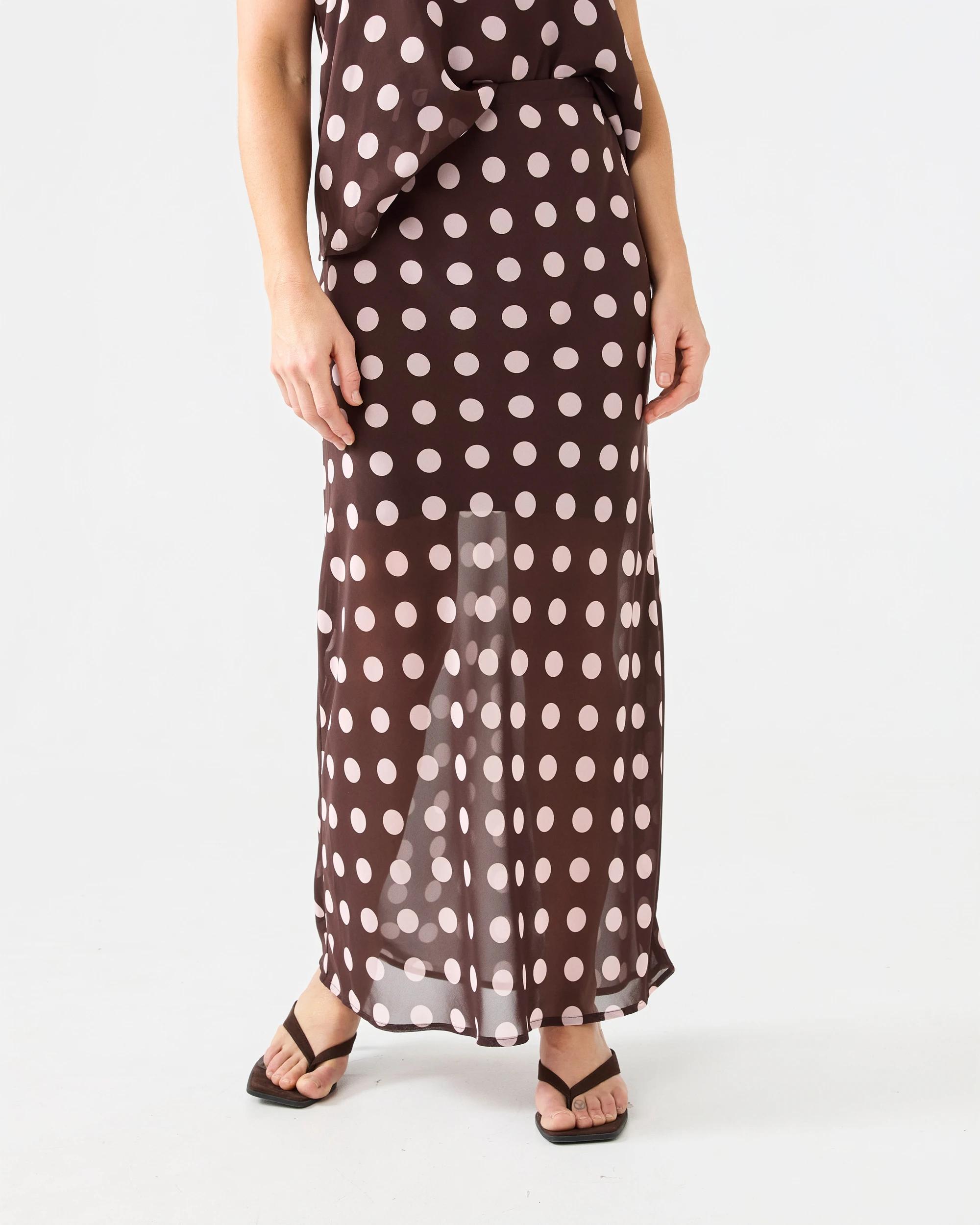 1 Chiffon Maxi Skirt Ballet Dot, 1 of 5