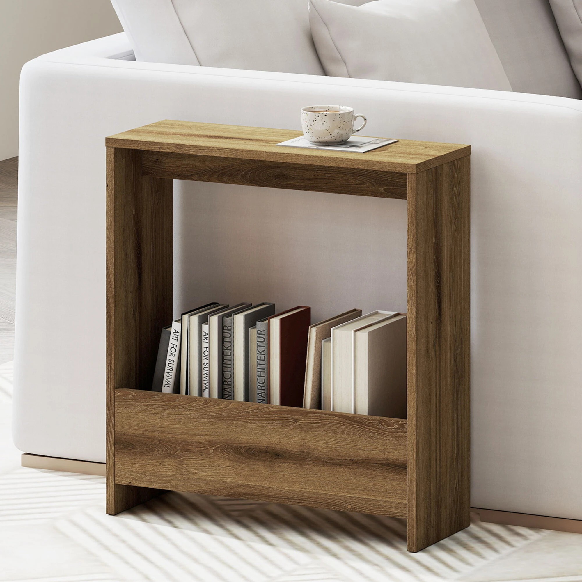 7 Levede Slim Side Table Two-Tier - Brown, 7 of 9