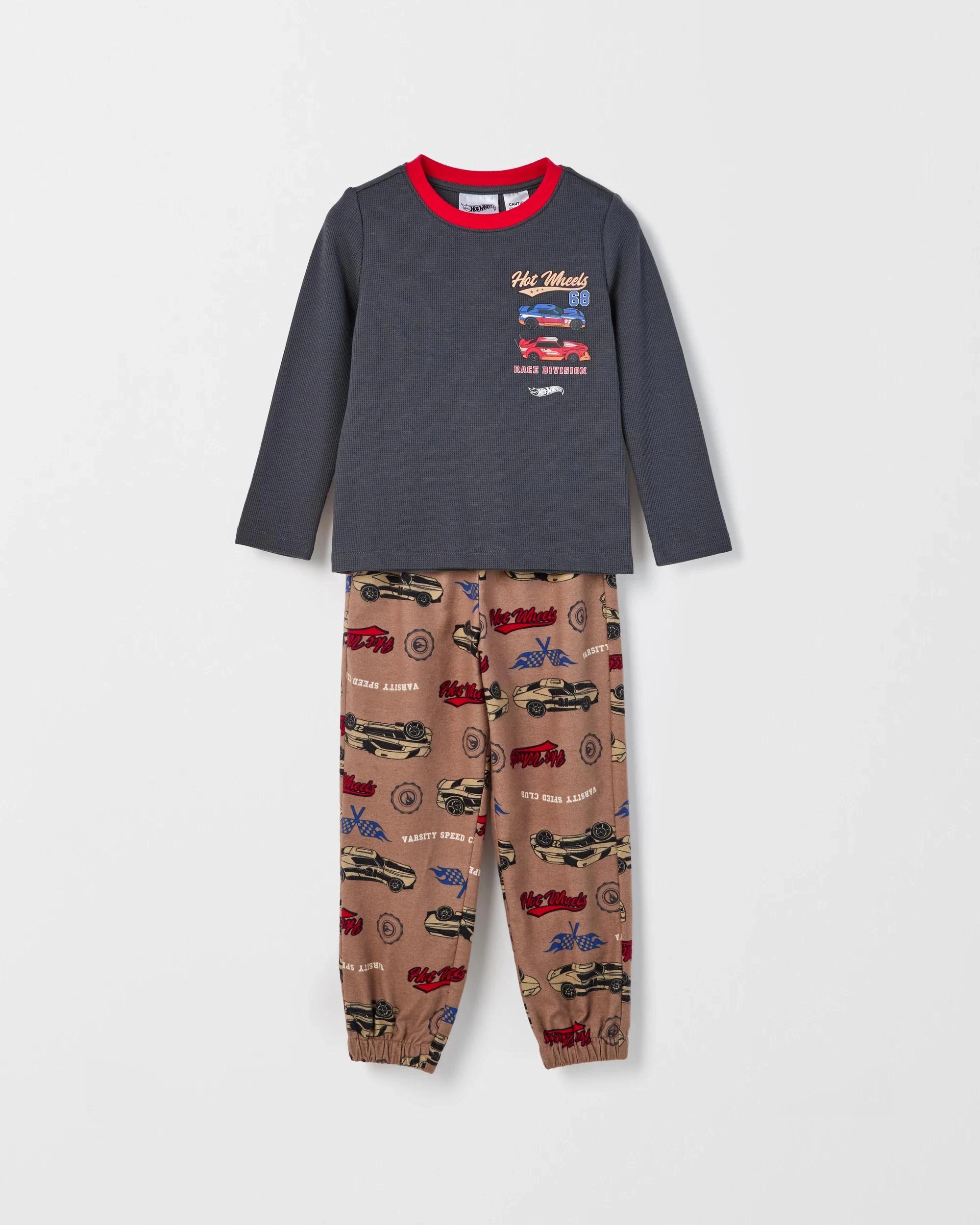 1 Younger Boys Hot Wheels Australian Cotton Flannel Pyjama Set HOT WHEELS, 1 of 3