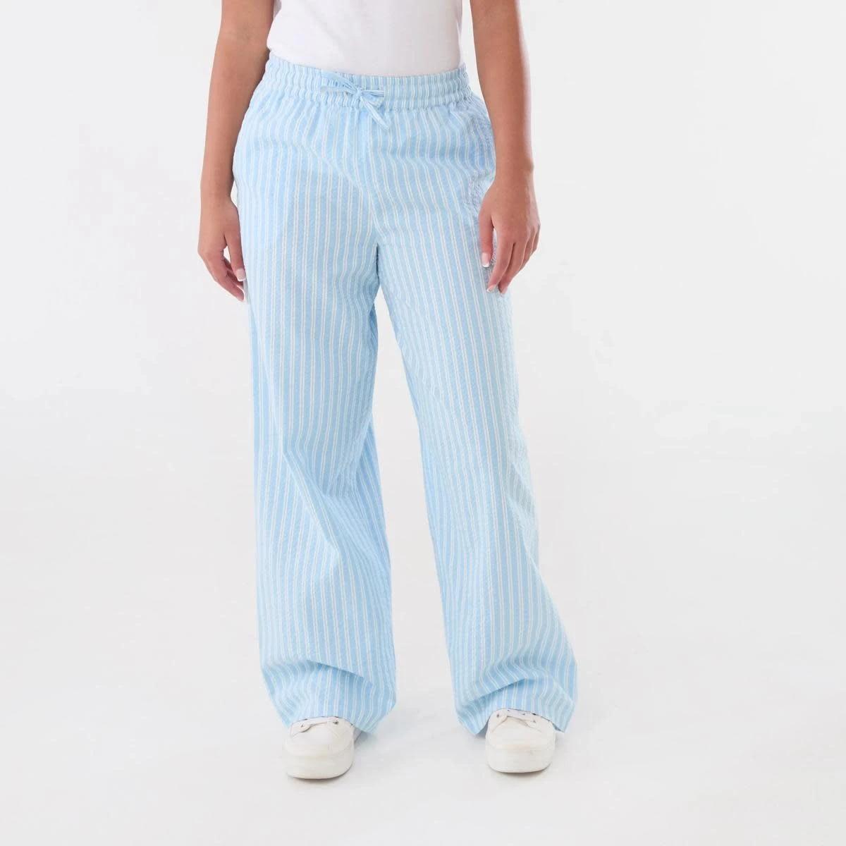 1 Stripe Wide Leg Pants LIGHT BLUE SEERSUCKER STRIPE, 1 of 5