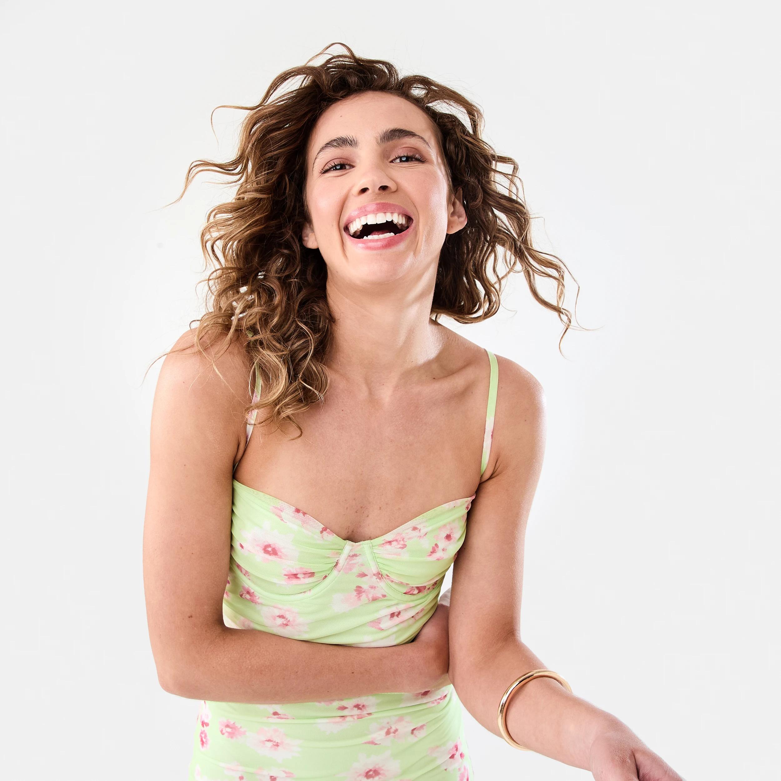 4 Underwire Mesh Maxi Dress Lime Flwer, 4 of 7