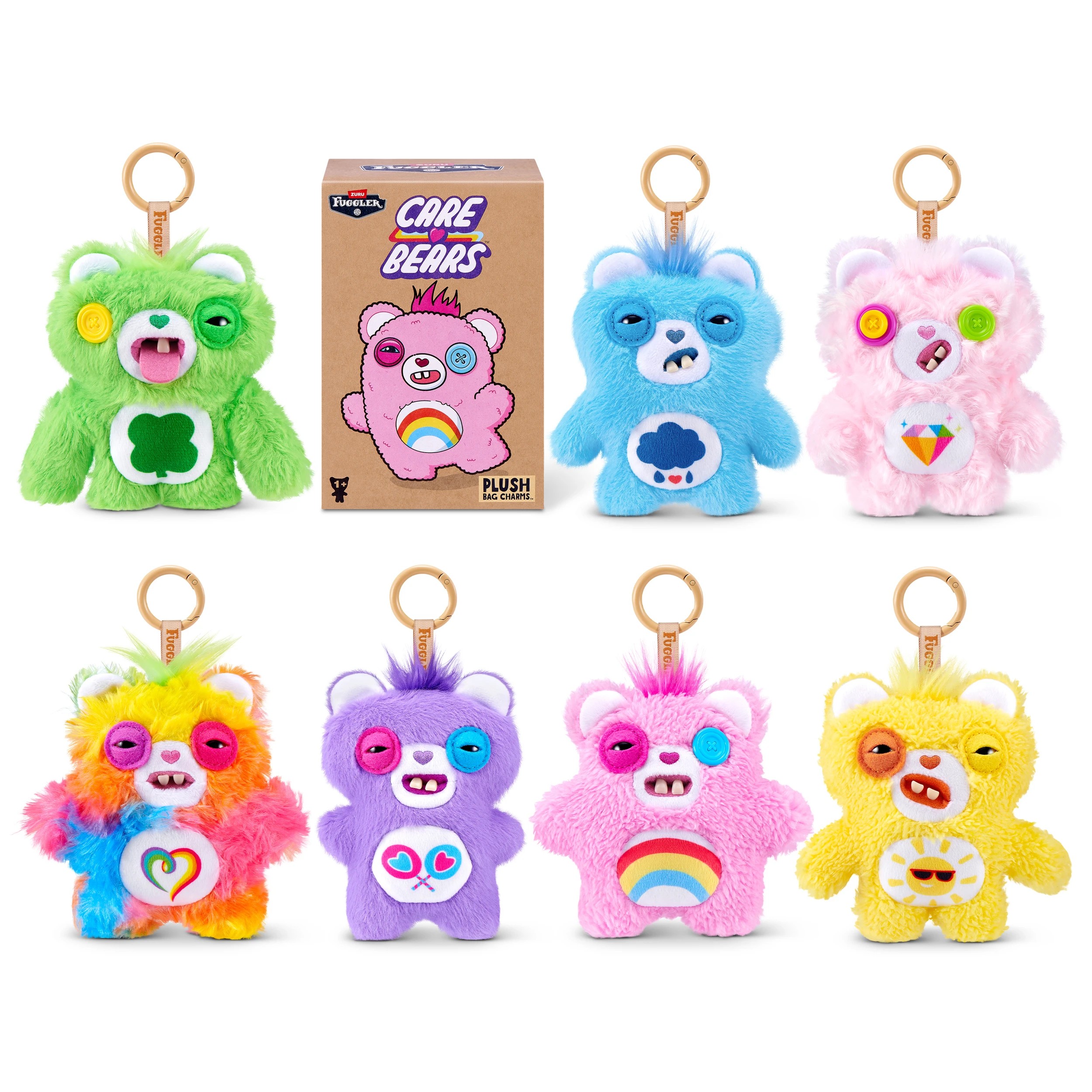 1 12cm Zuru Fuggler Care Bear Keyring - Assorted, 1 of 10