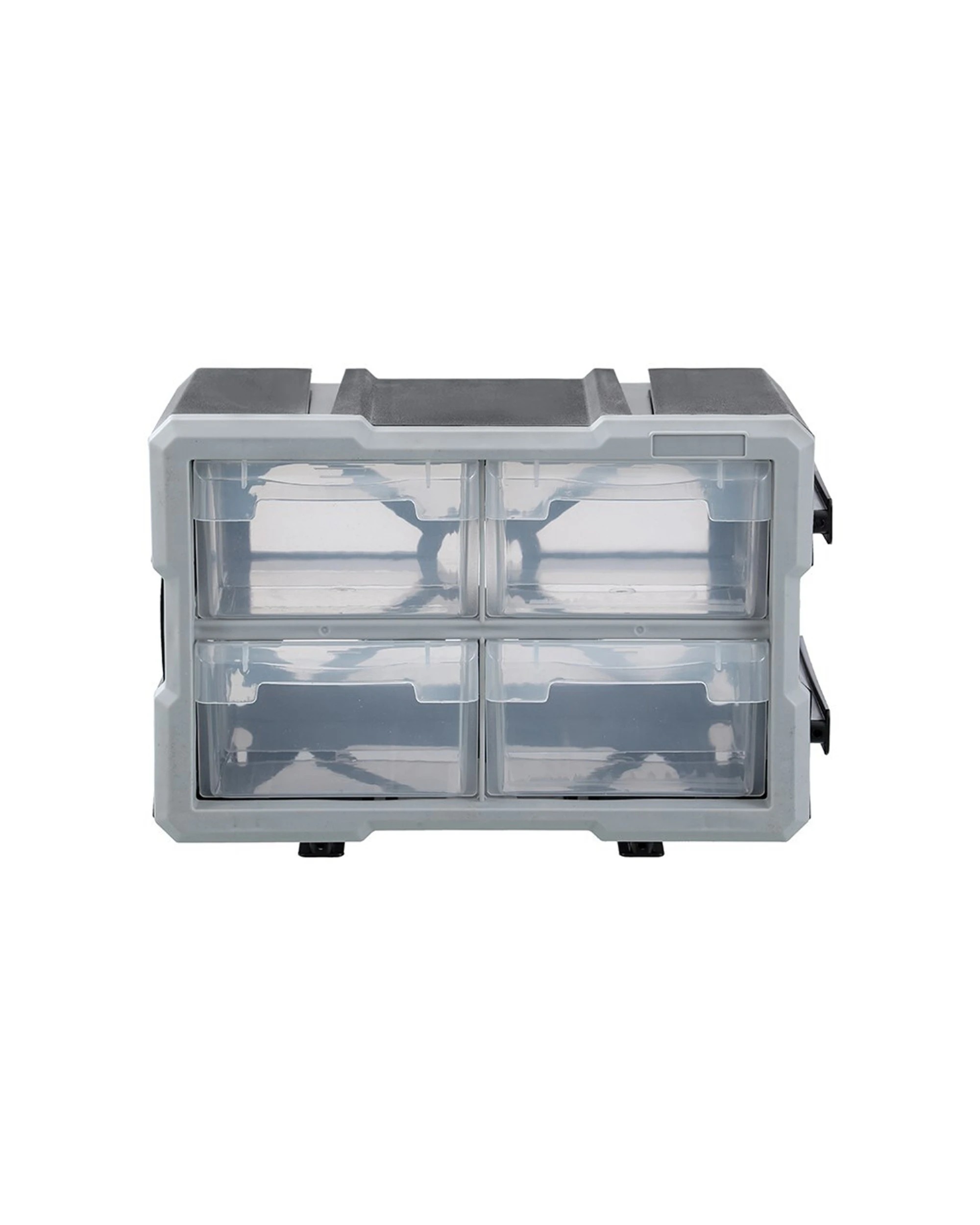 3 Boxsweden Garaz 4-Drawer Storage Organiser 29.5x19.5cm 4PK Stackable Modular
 - grey, 3 of 6